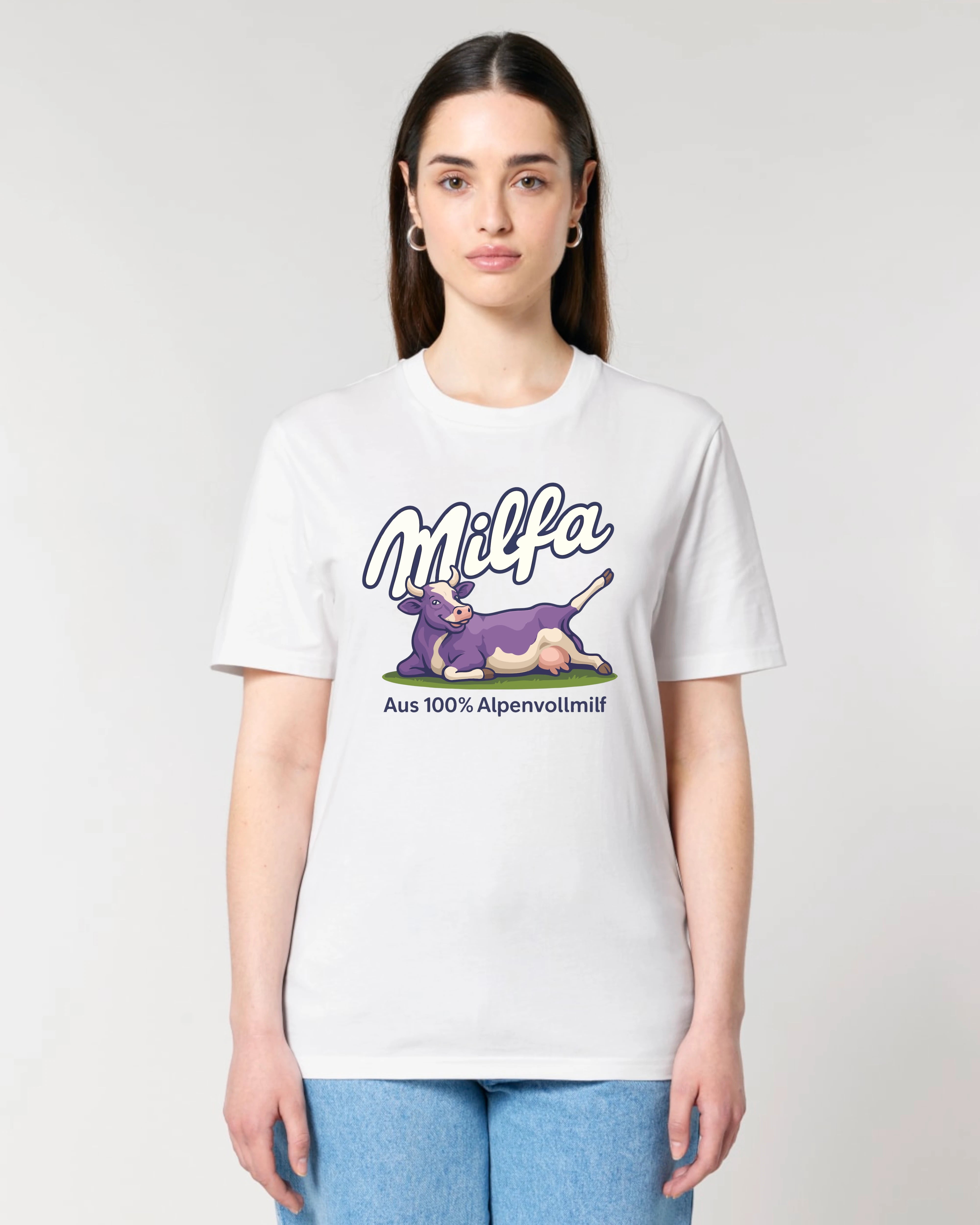 Milfa T-Shirt – Aus 100 % Alpenvollmilf - Lustiges Parodie-Shirt | Teeflix