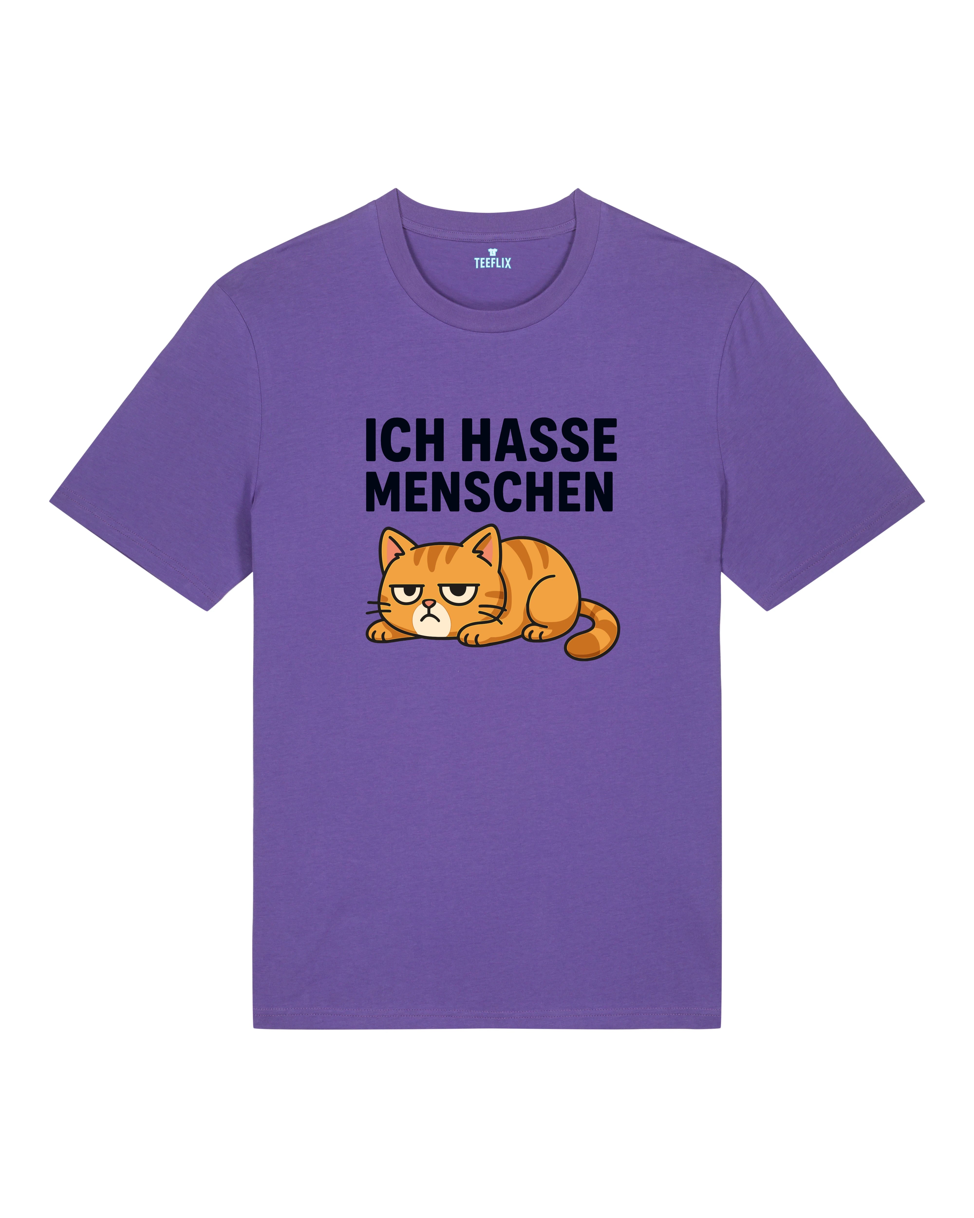 Ich hasse Menschen Lustiges Katzen T-Shirt Spruch | Teeflix