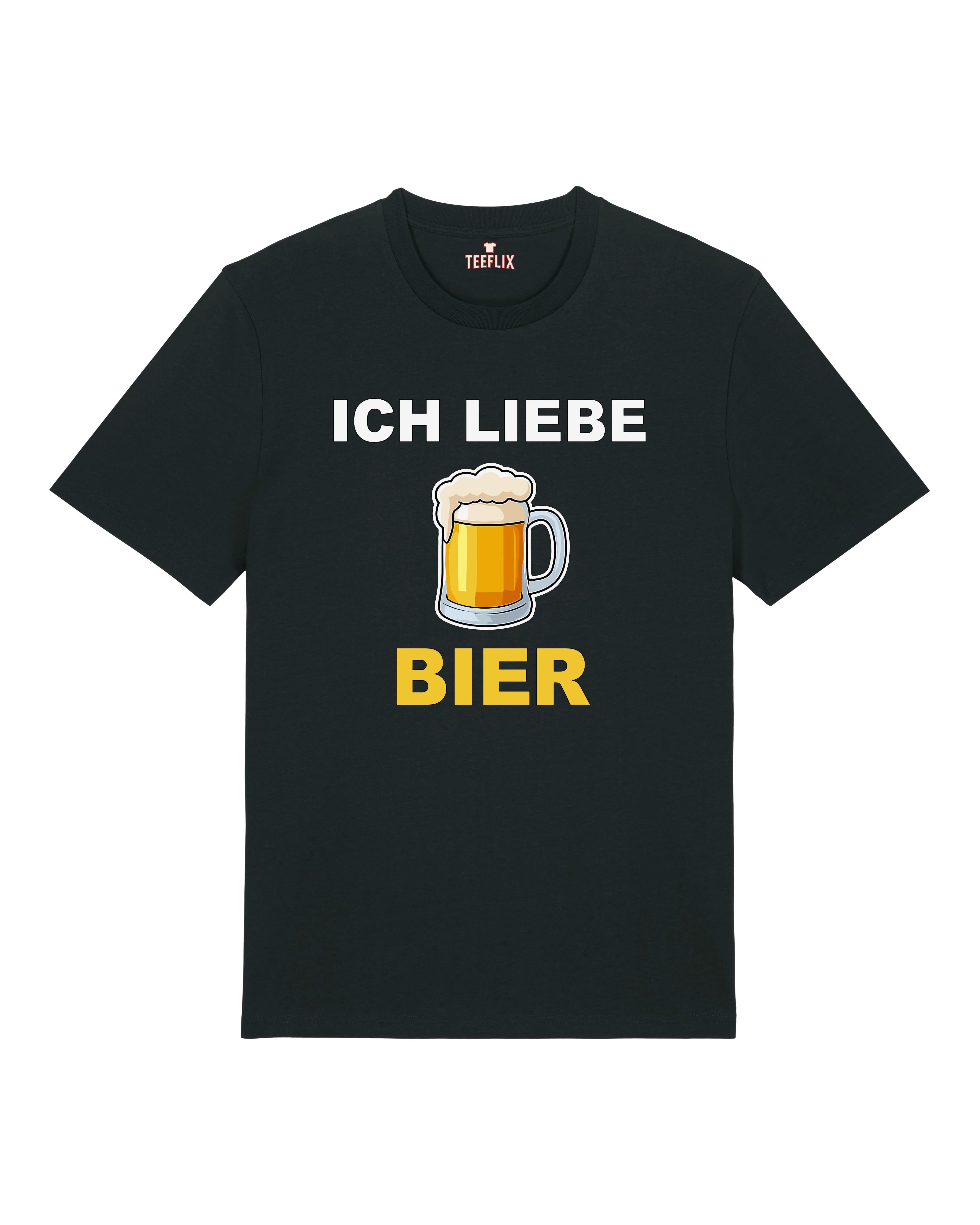 Lustiges Shirt Ich liebe Bier Schwarz – Party & Freizeit T-Shirt