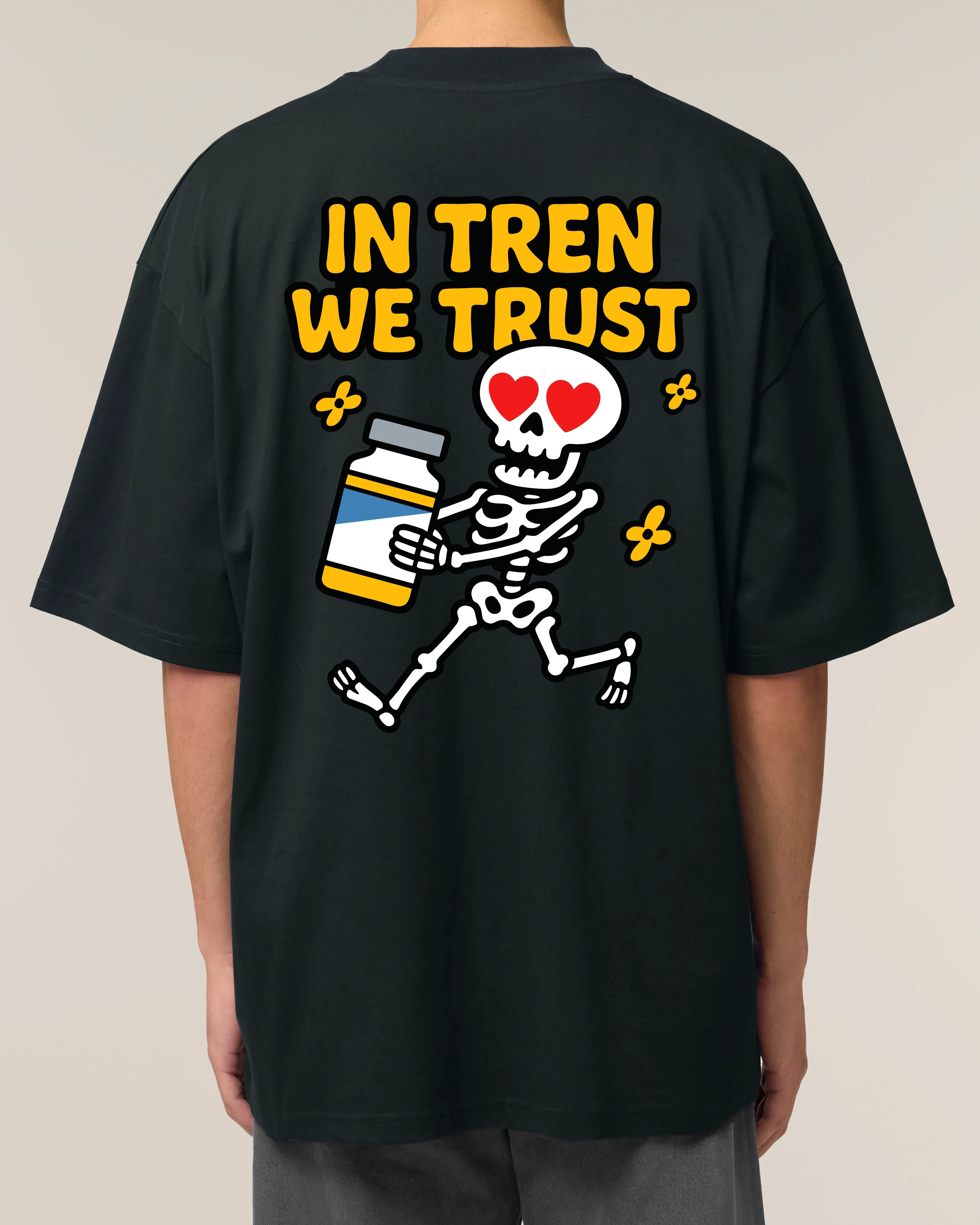 Oversized Pump Cover Shirt In Tren We Trust Schwarz Gym Shirt Teeflix Bio Baumwolle