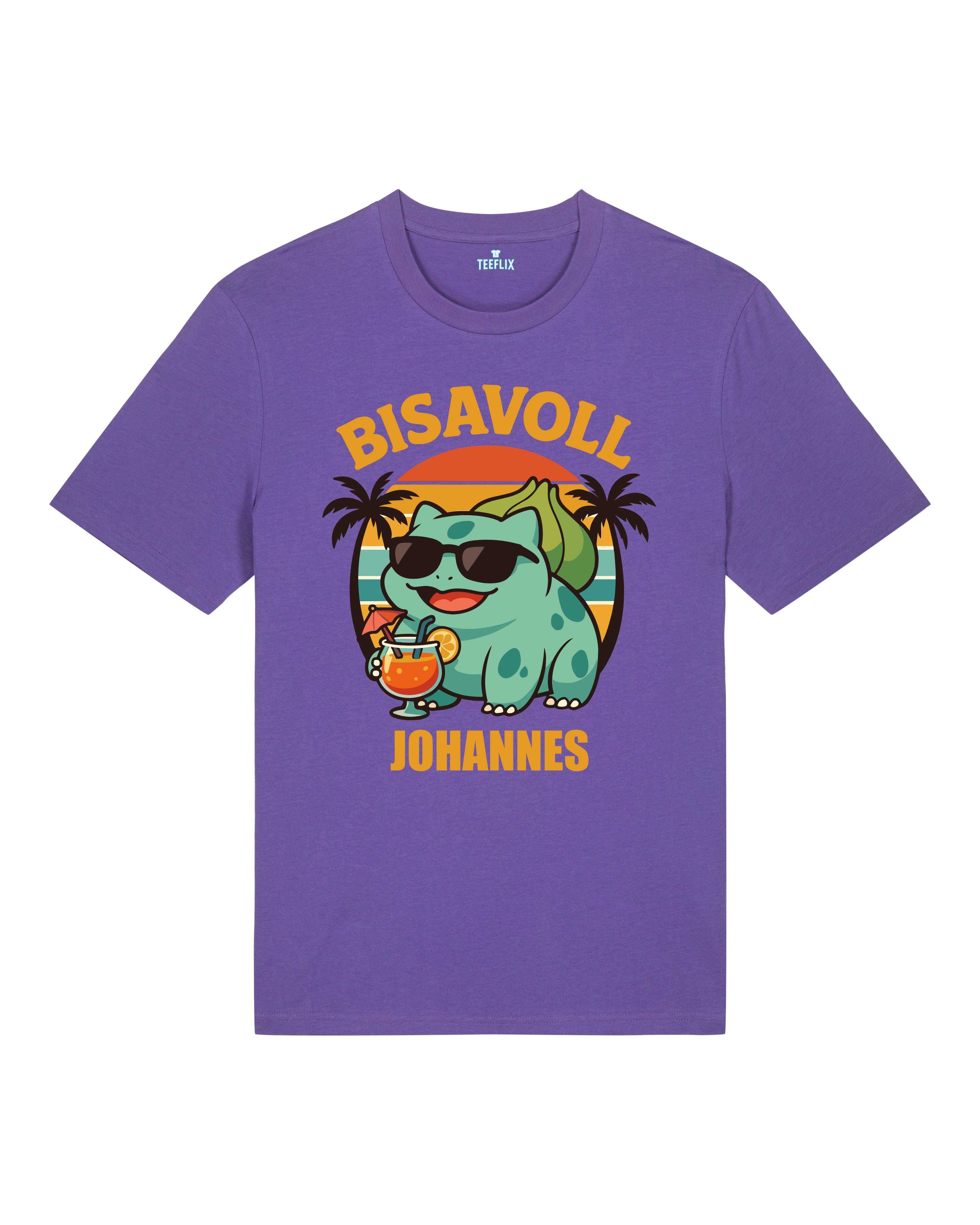 JGA Shirt Lustig Bisavoll Lila – personalisierbares Junggesellenabschied Shirt