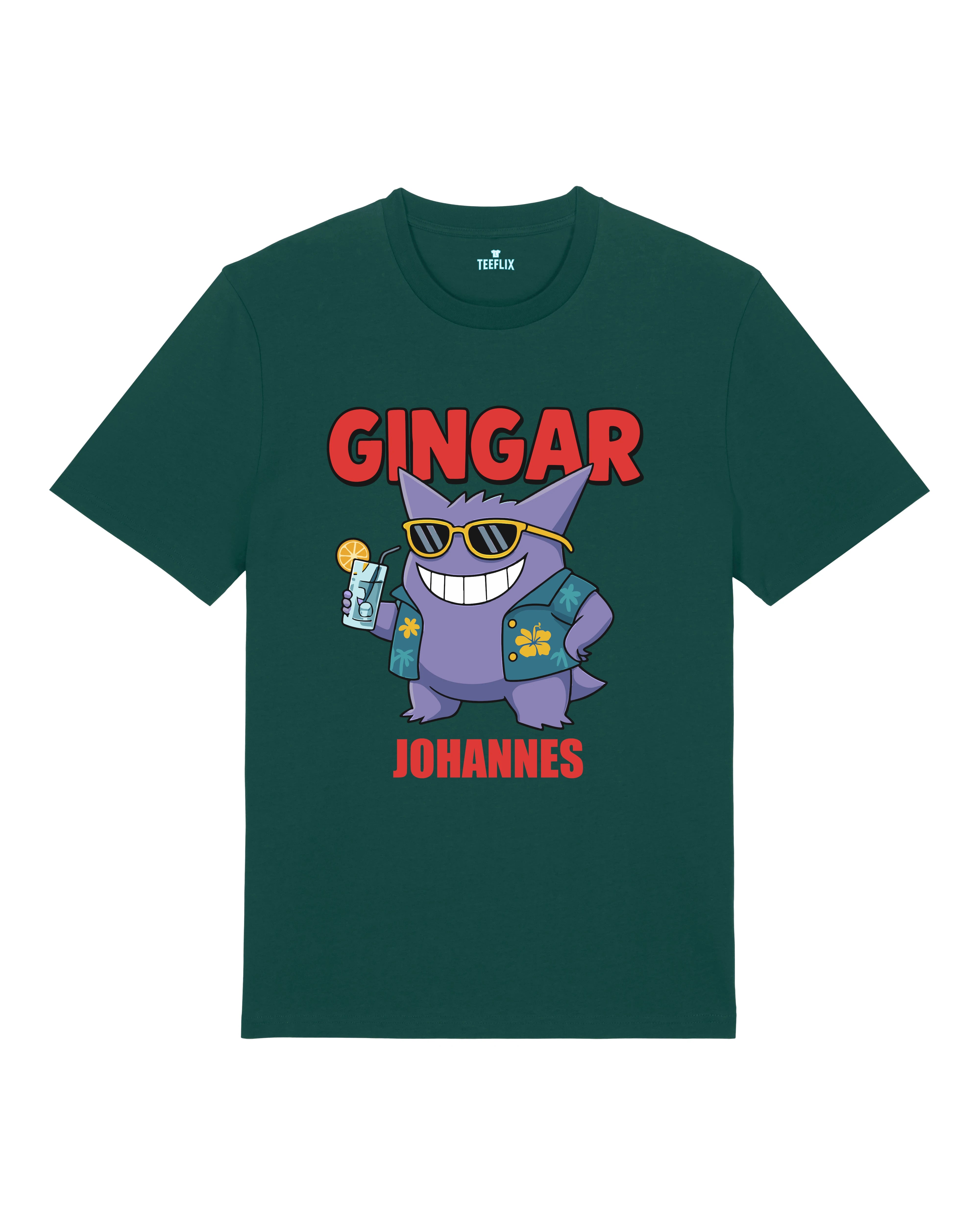 Lustiges JGA Shirt Gingar Grün – personalisiertes Party Shirt
