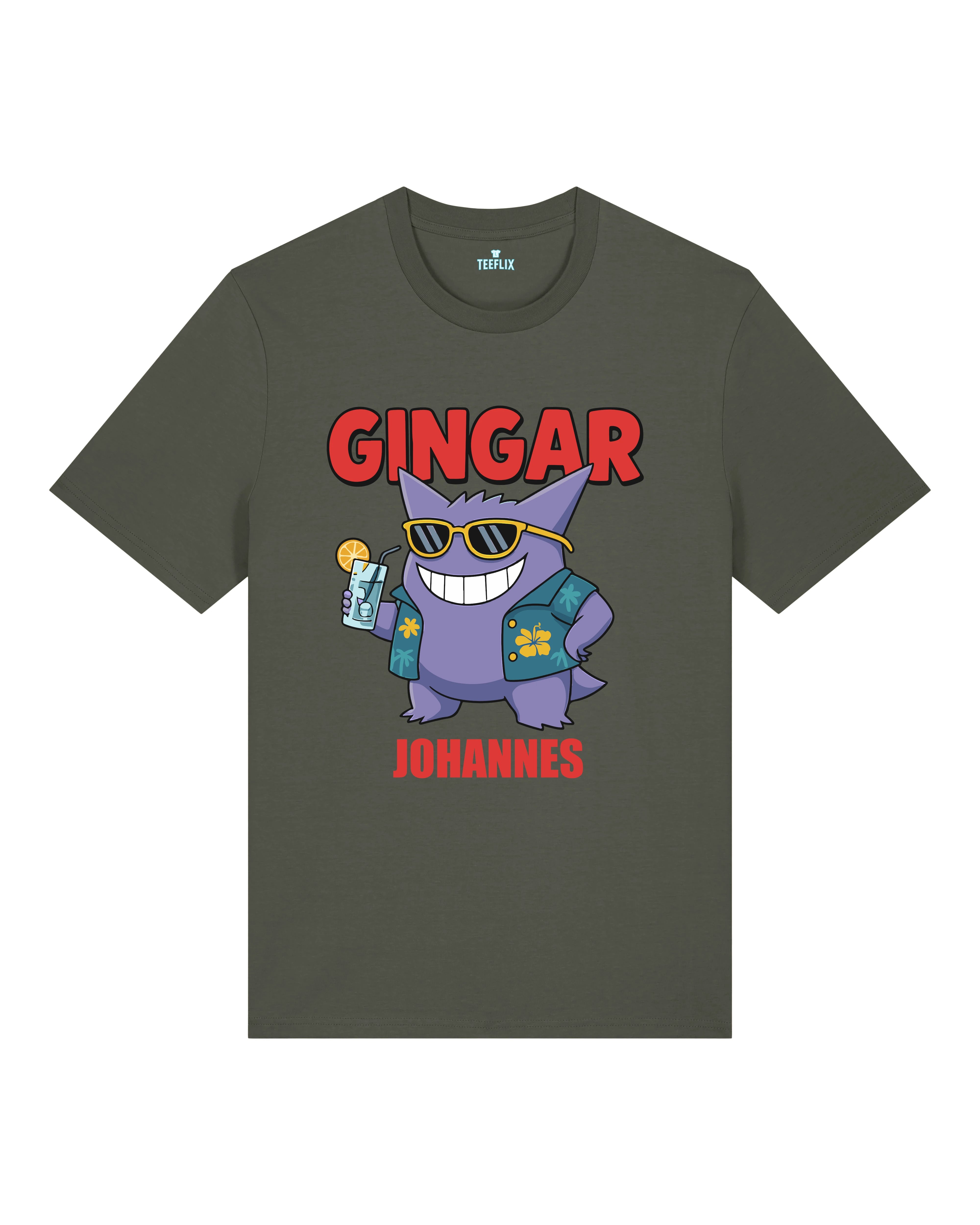 Lustiges JGA Shirt Gingar Khaki – personalisiertes Männer T-Shirt