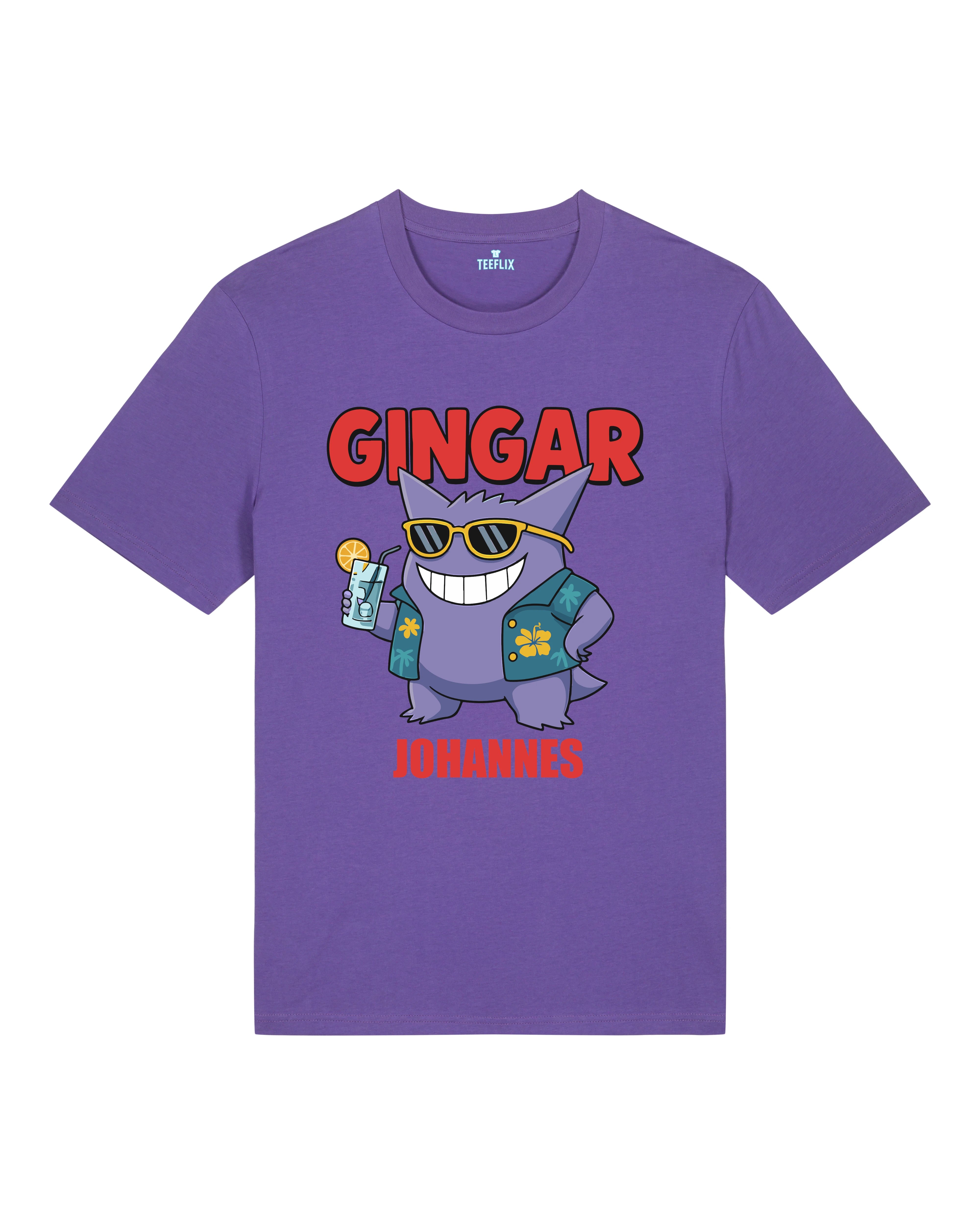 JGA Shirt Lustig Gingar Lila – personalisierbares Junggesellenabschied Shirt