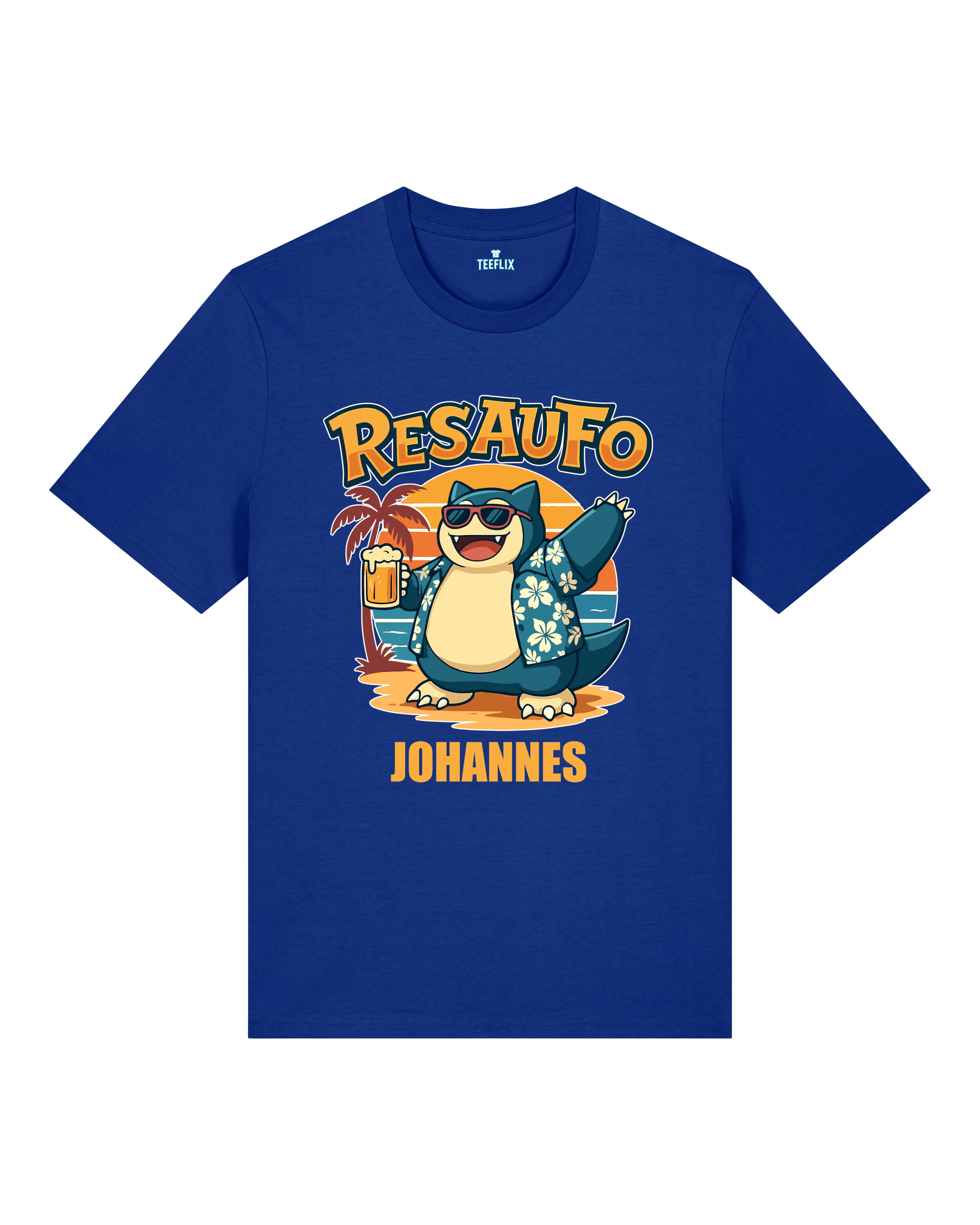 JGA Shirt Resaufo Blau – lustiges personalisiertes JGA Shirt Herren