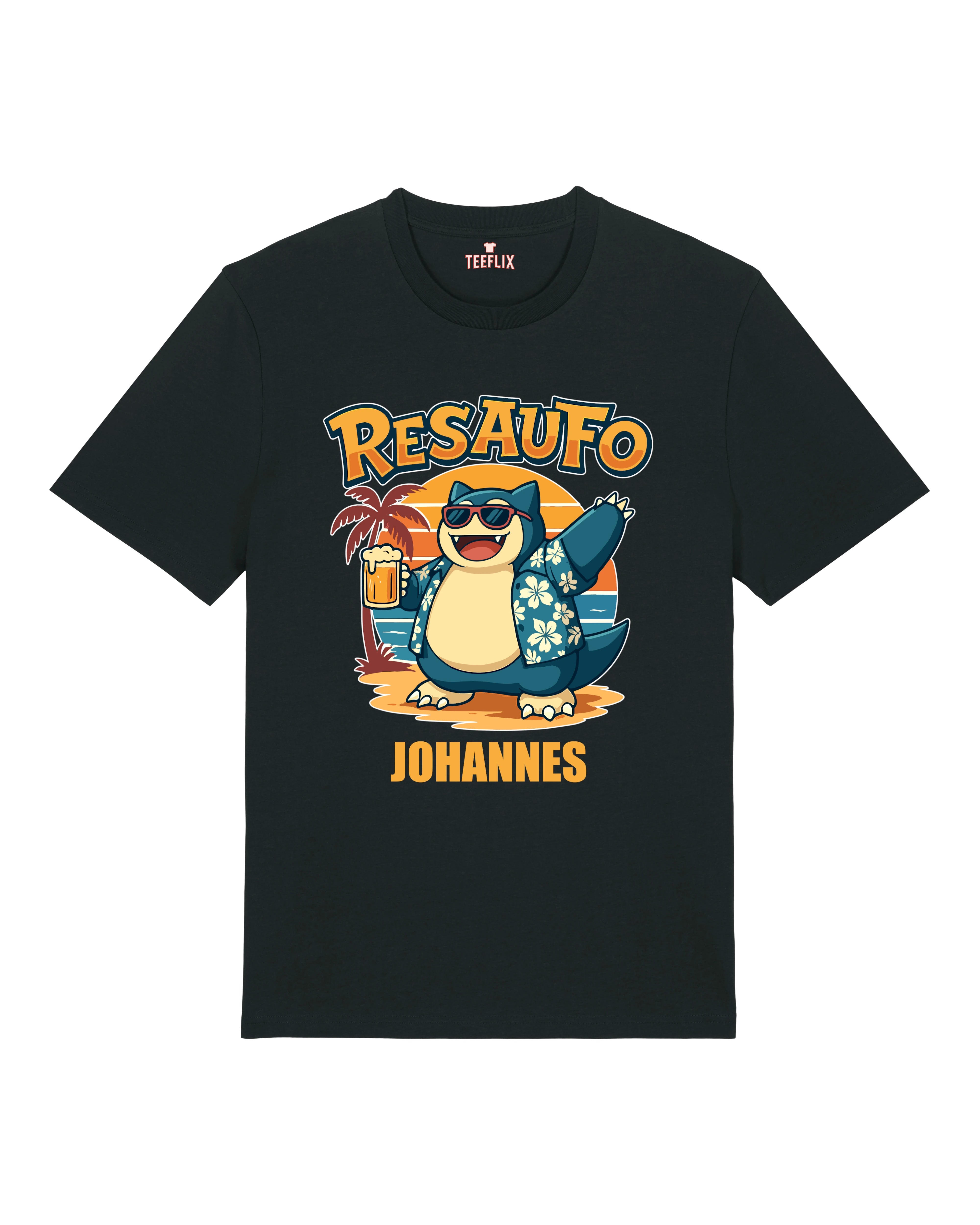 Lustiges JGA Shirt Resaufo Schwarz – personalisierbares Junggesellenabschied Outfit