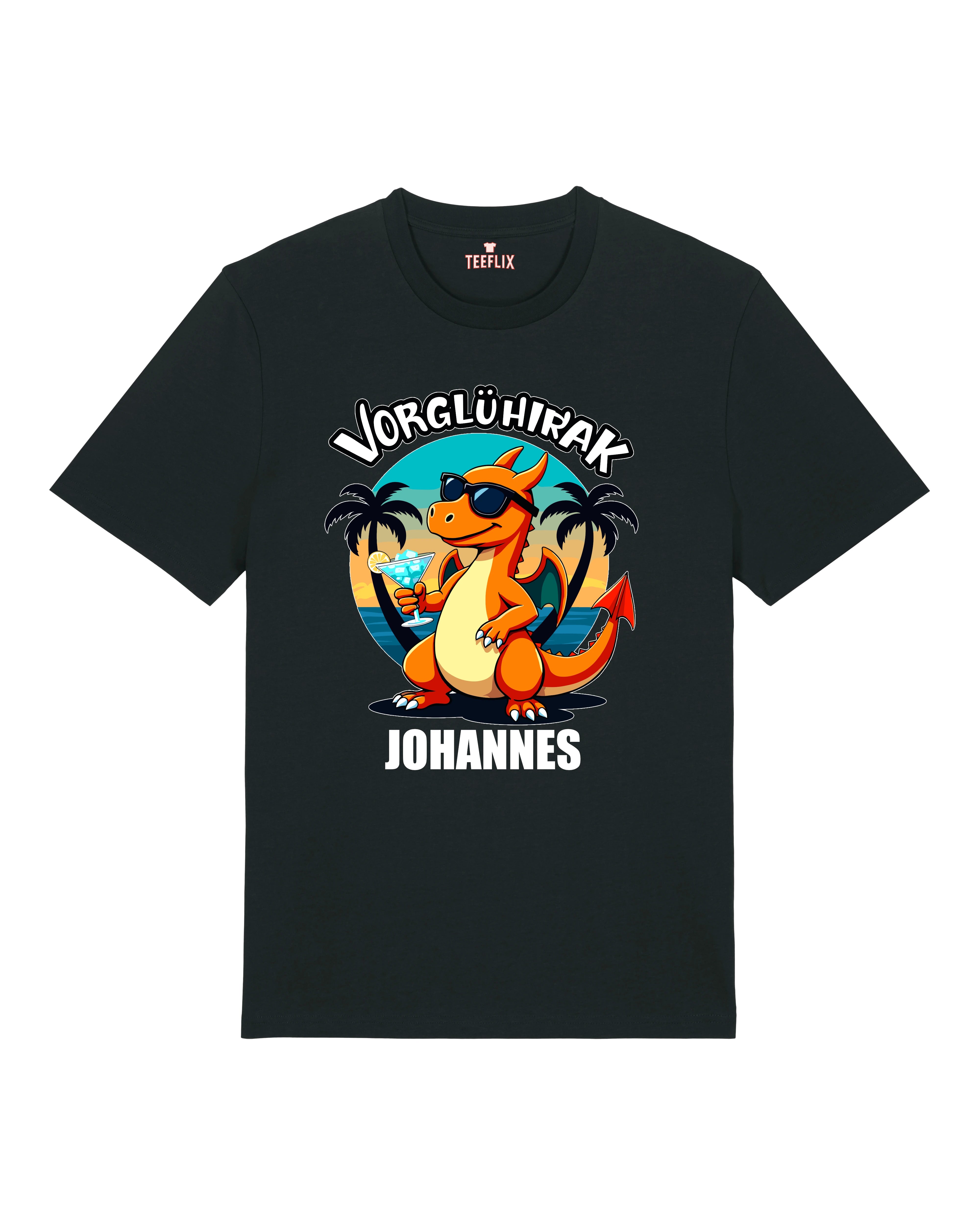 Lustiges JGA Shirt Vorglühirak Schwarz – personalisierbares Junggesellenabschied Outfit