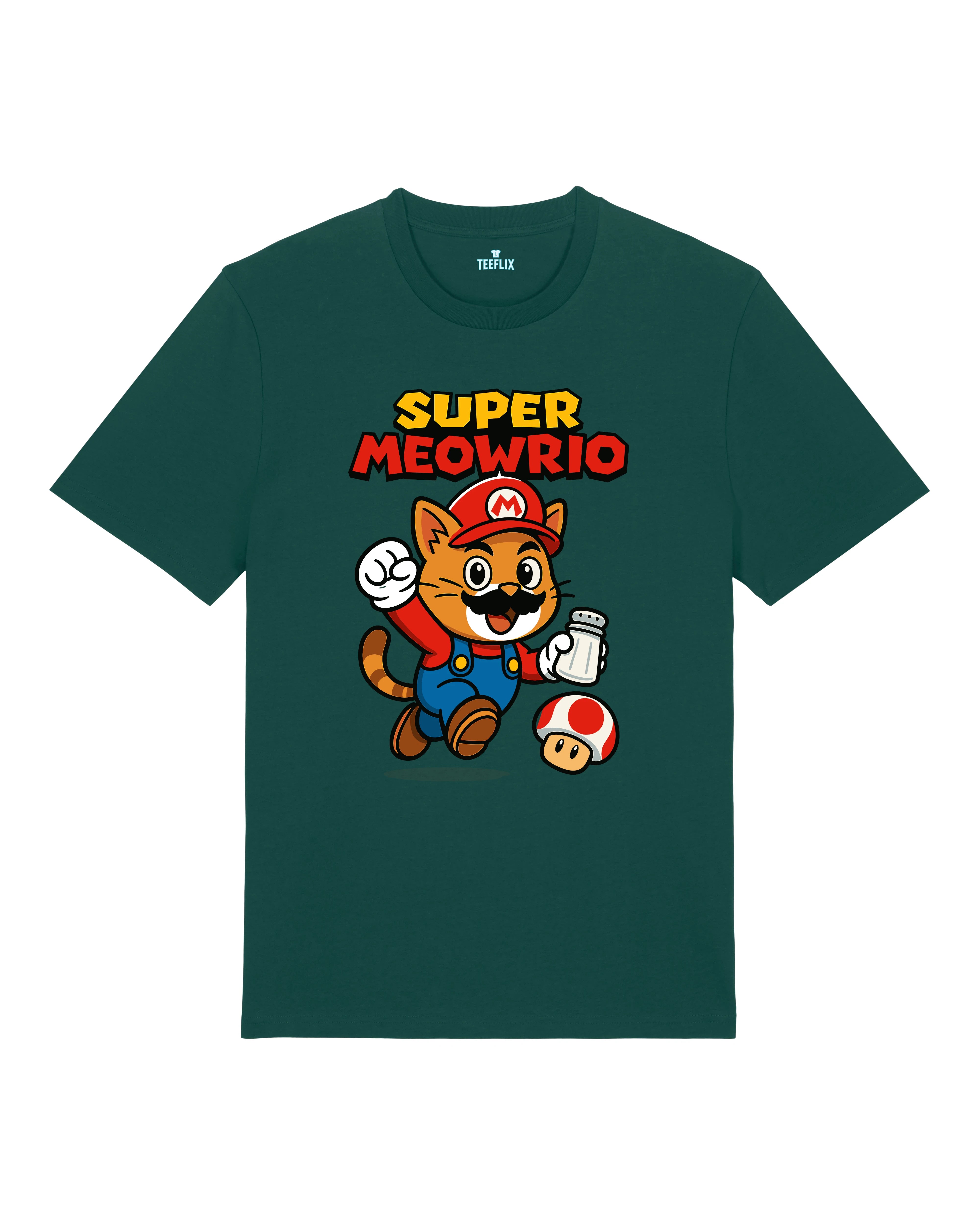 Super Meowrio Katze Lustiges T-Shirt Spruchshirt | Teeflix