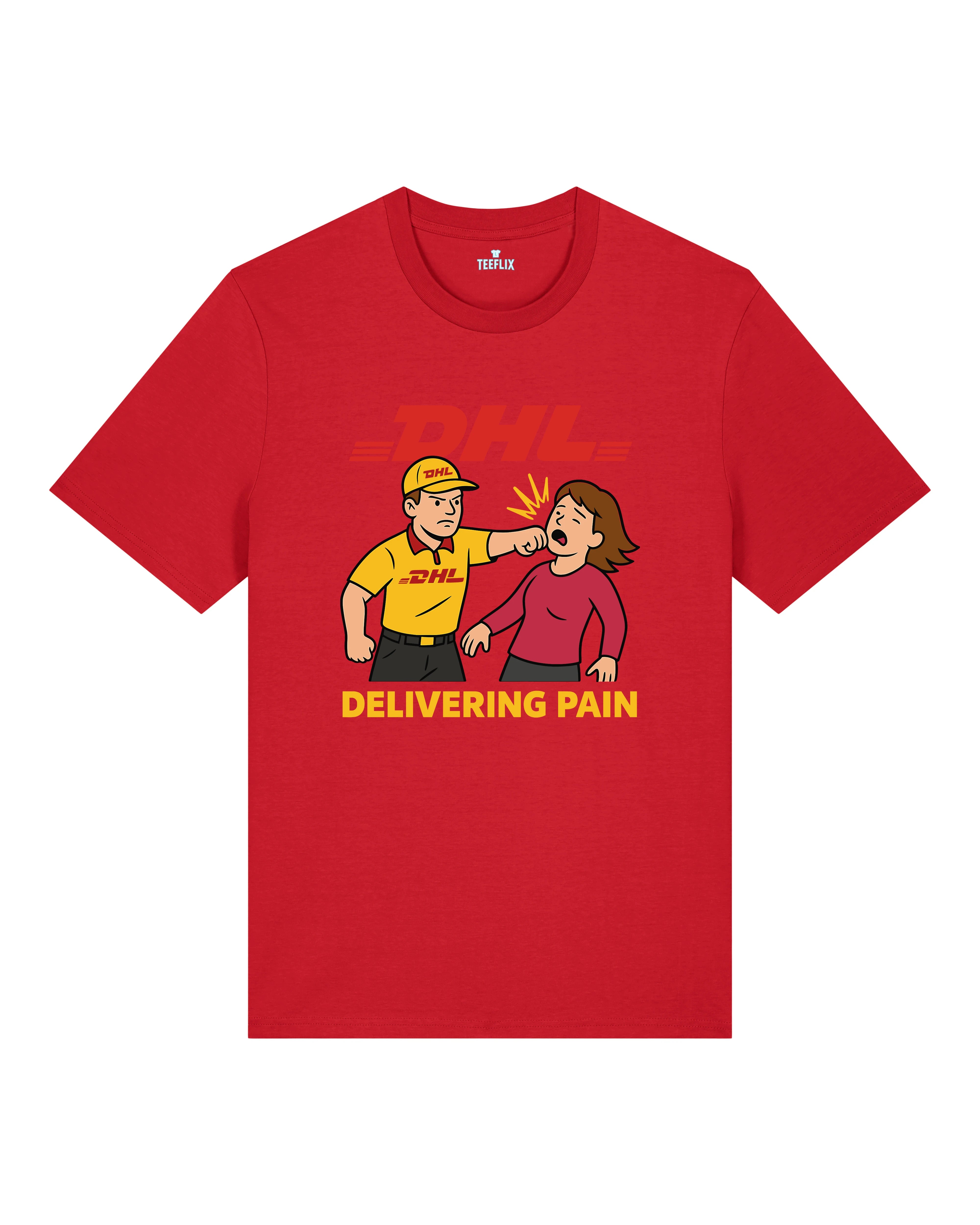 Satire Shirt DHL Parodie Delivering Pain | Teeflix