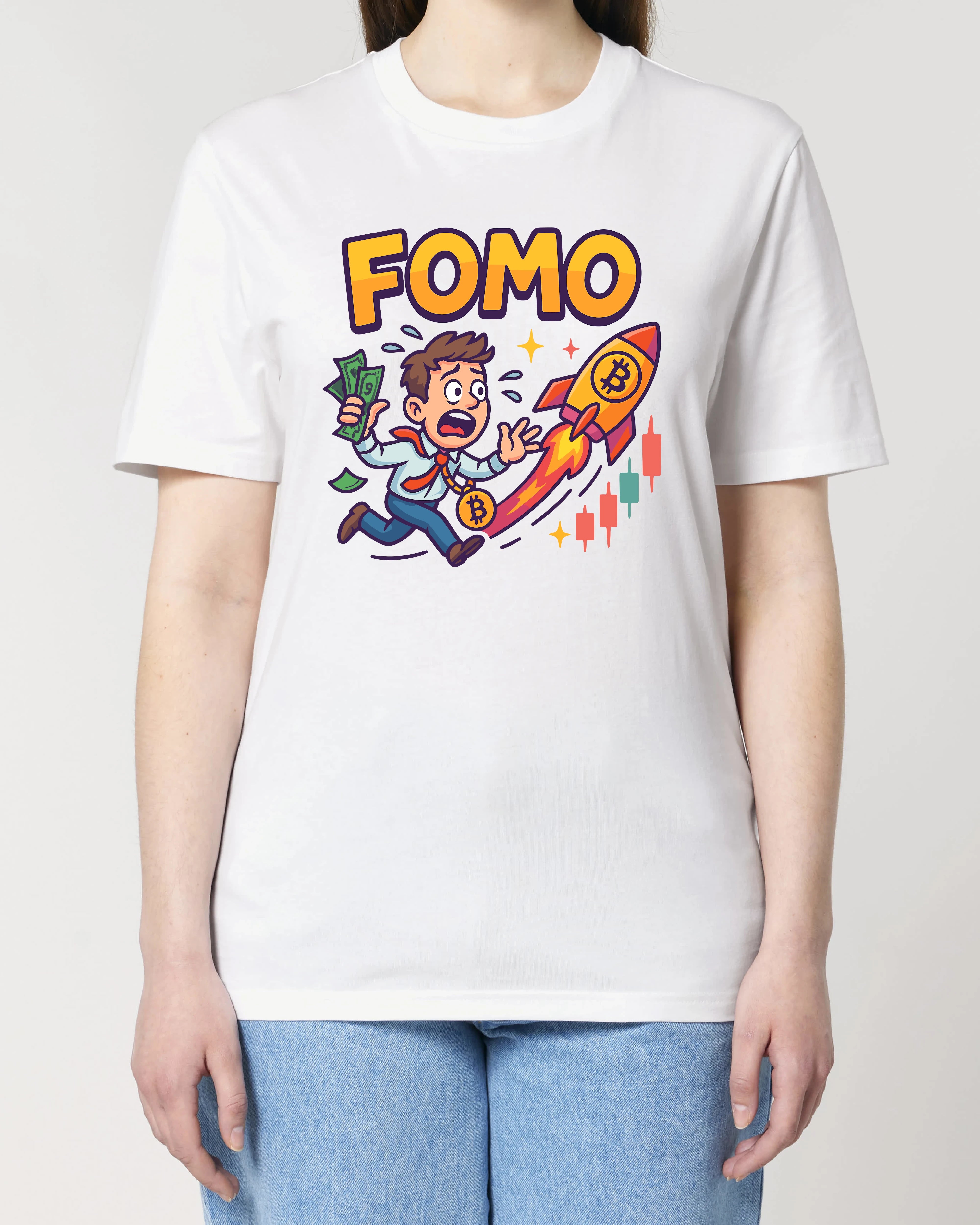 FOMO Bitcoin Rocket Crypto Shirt | Teeflix