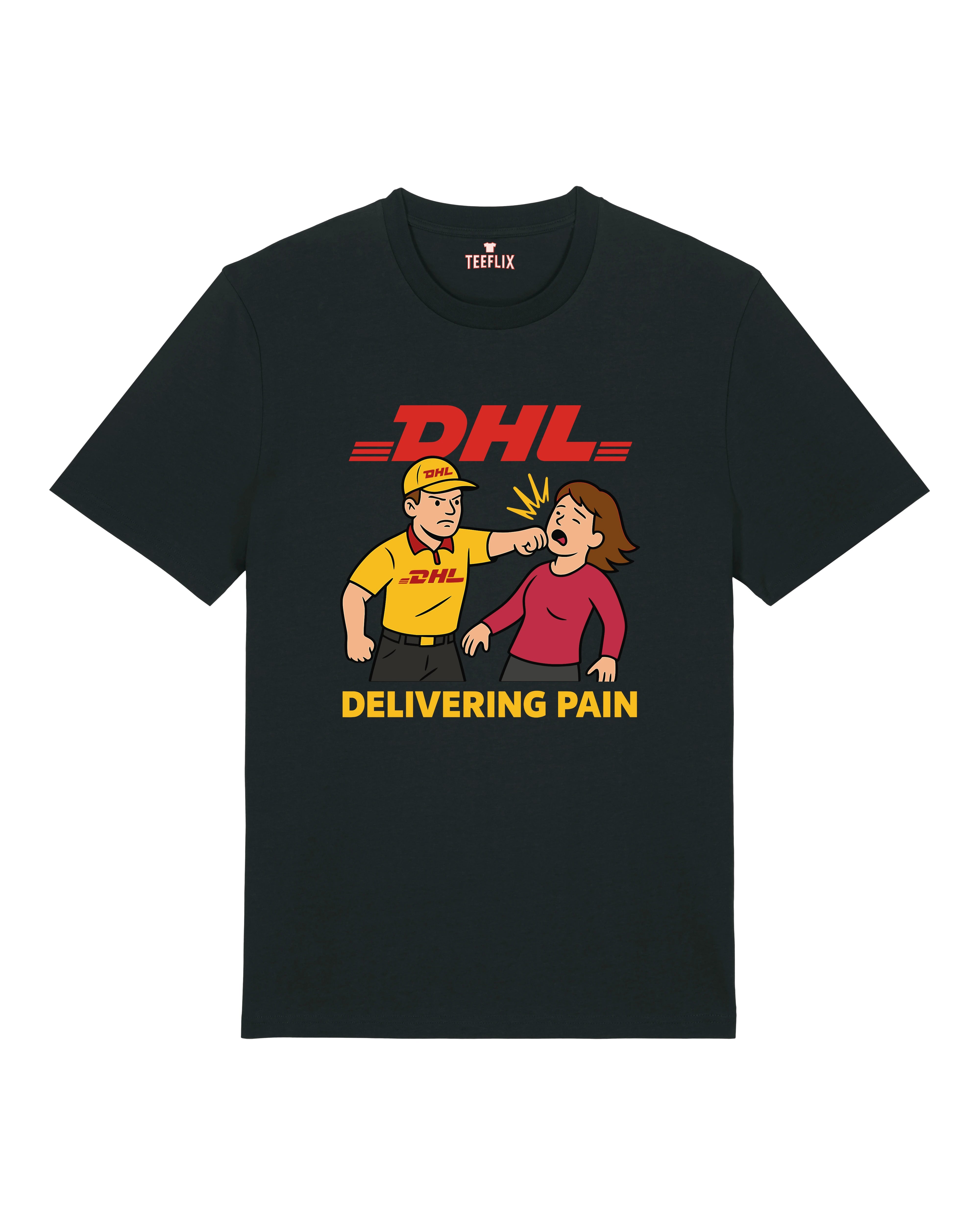 Satire Shirt DHL Parodie Delivering Pain | Teeflix