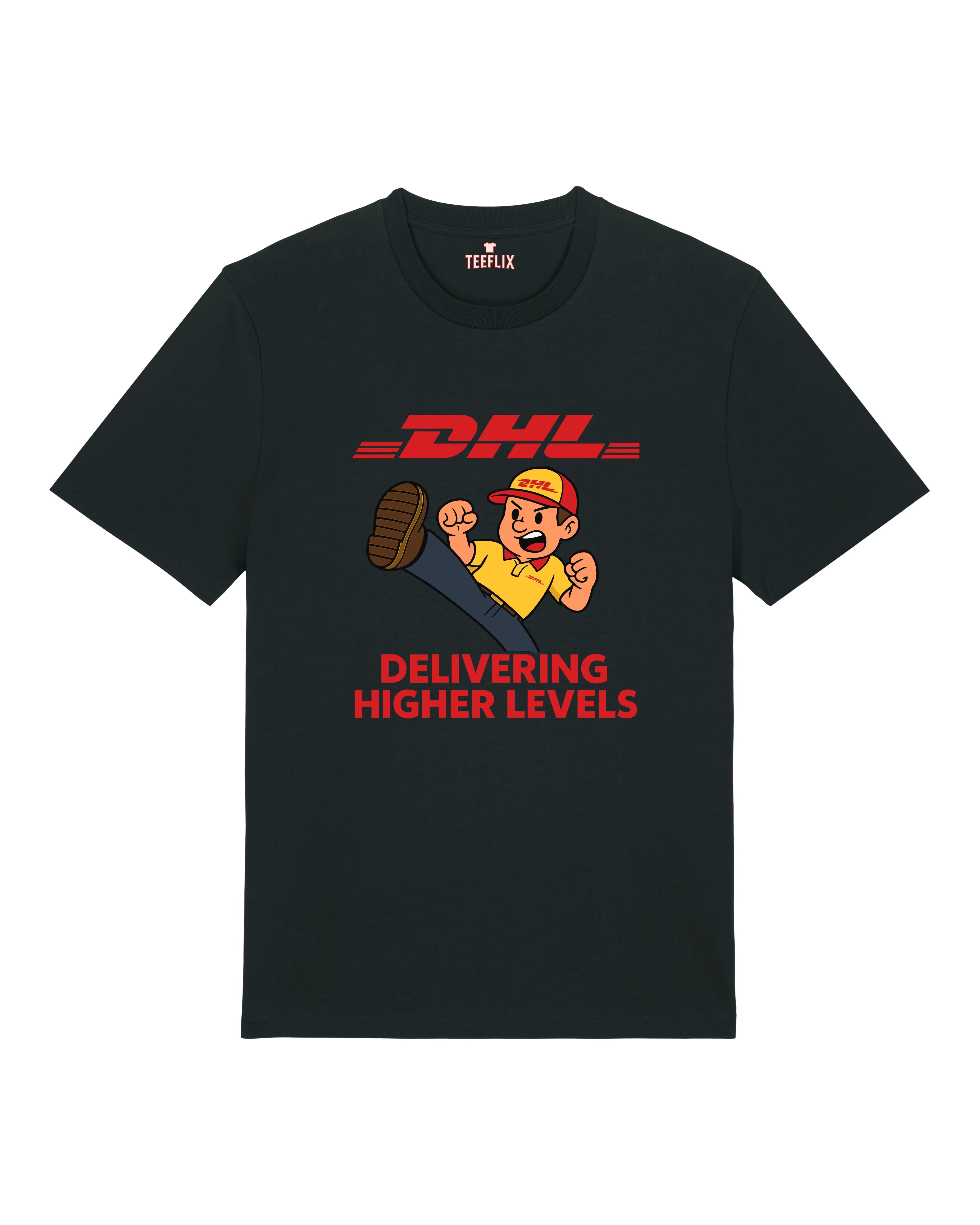 DHL Parodie Delivering Higher Levels Lustiges Shirt | Teeflix