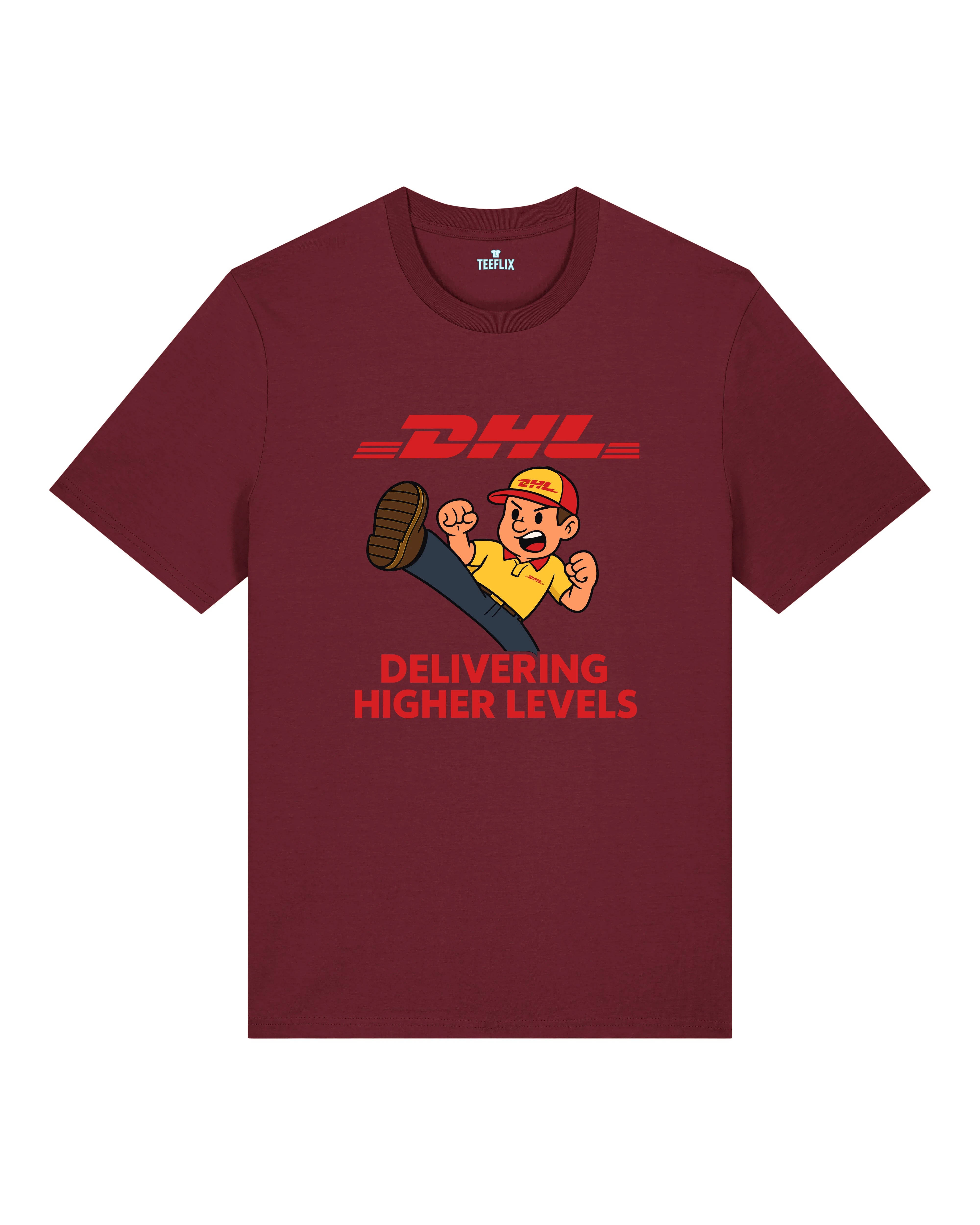 DHL Parodie Delivering Higher Levels Lustiges Shirt | Teeflix