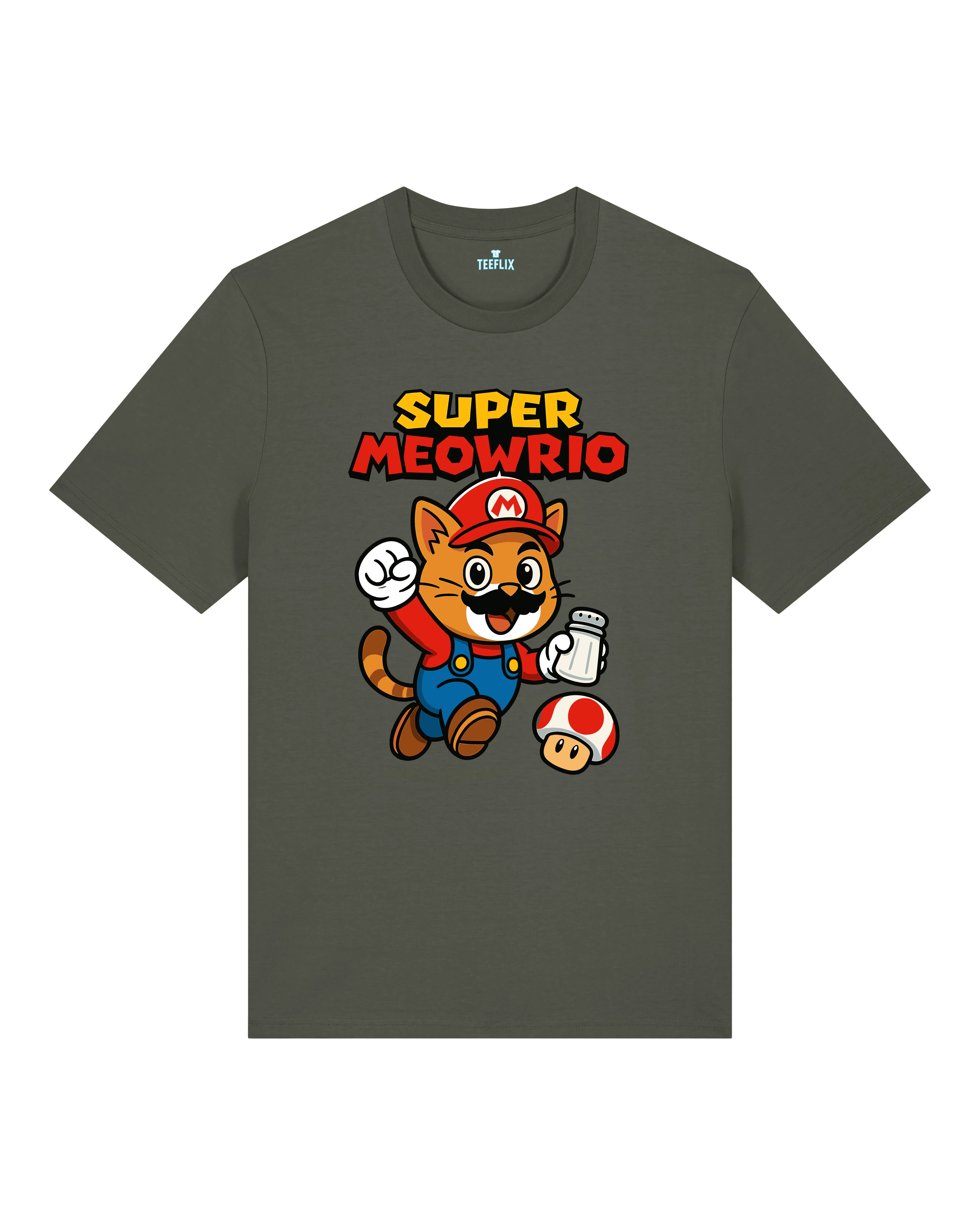 Super Meowrio Katze Lustiges T-Shirt Spruchshirt | Teeflix