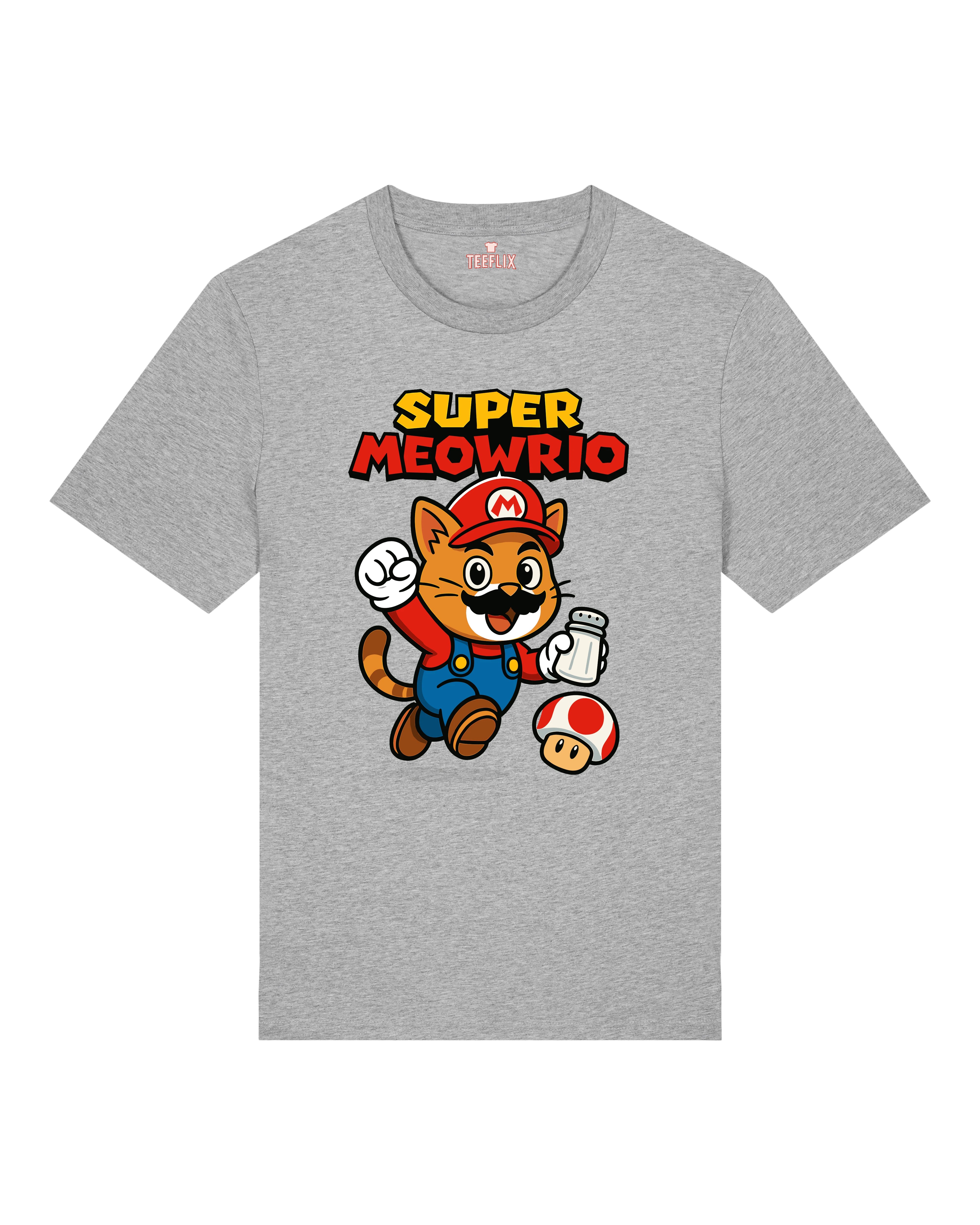 Super Meowrio Katze Lustiges T-Shirt Spruchshirt | Teeflix