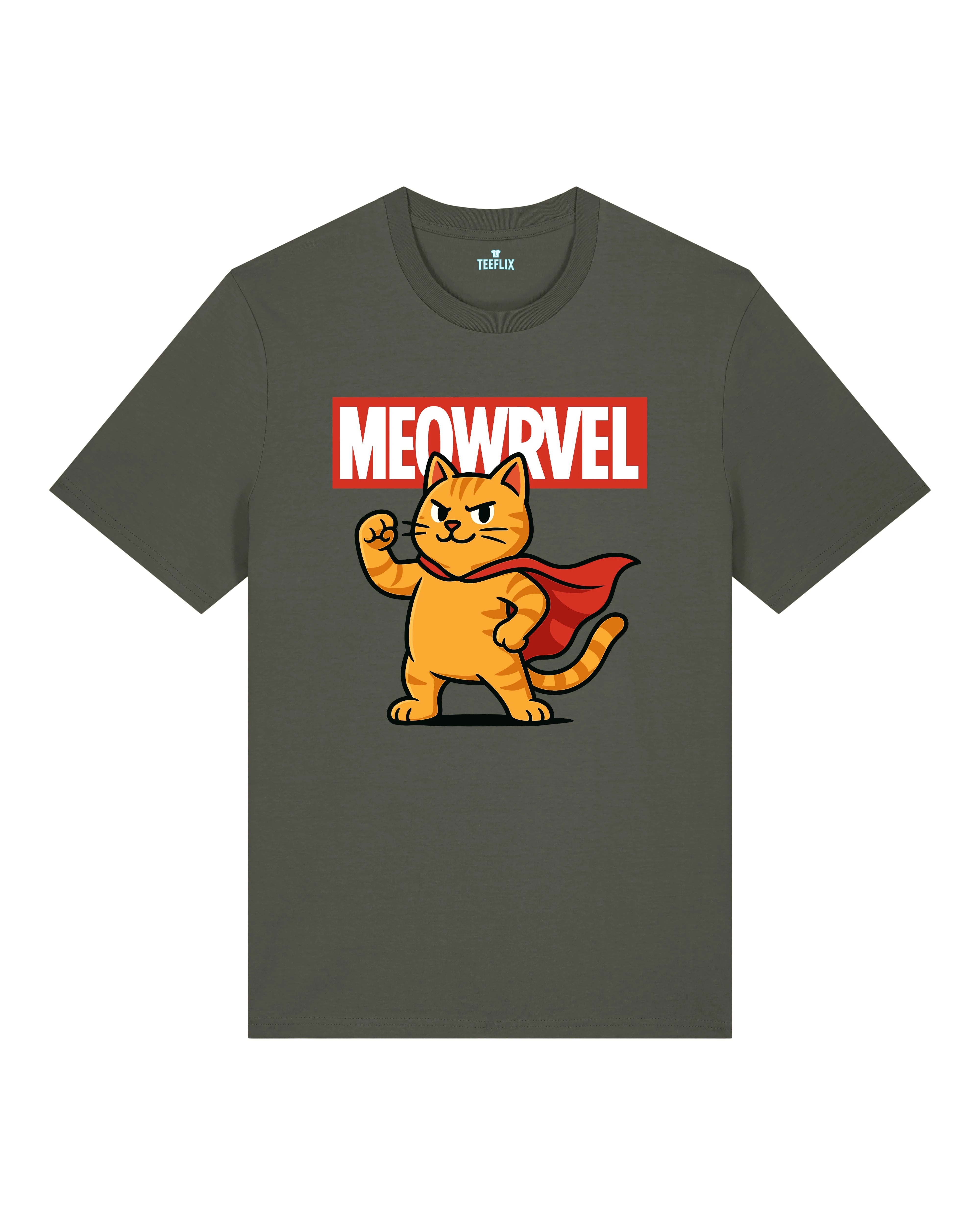 Meowrvel Superheld Lustiges Katzen T-Shirt Spruch | Teeflix