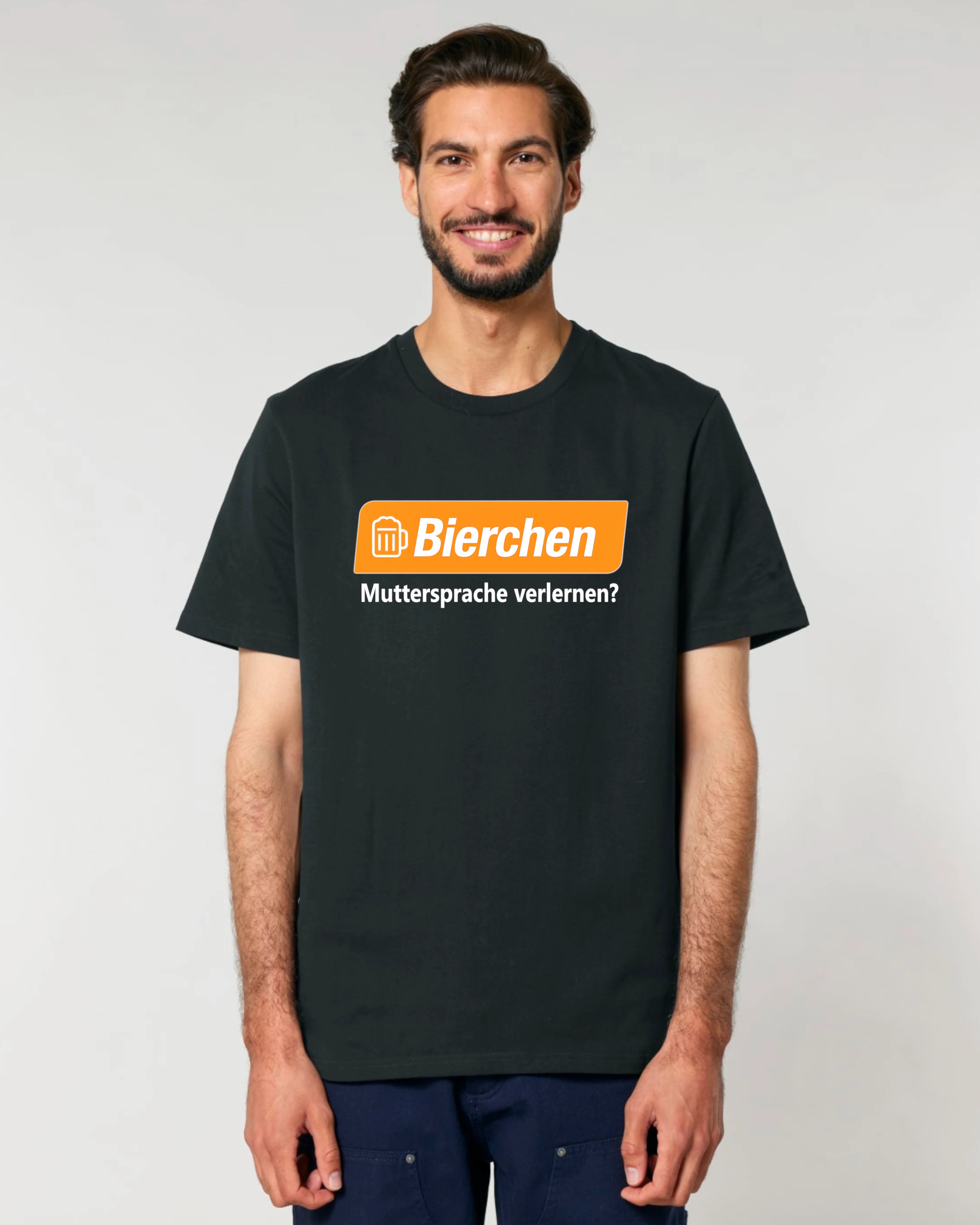 Bierchen Muttersprache Verlernen T-Shirt – Lustiges Sprach- & Bier-Motiv | Teeflix