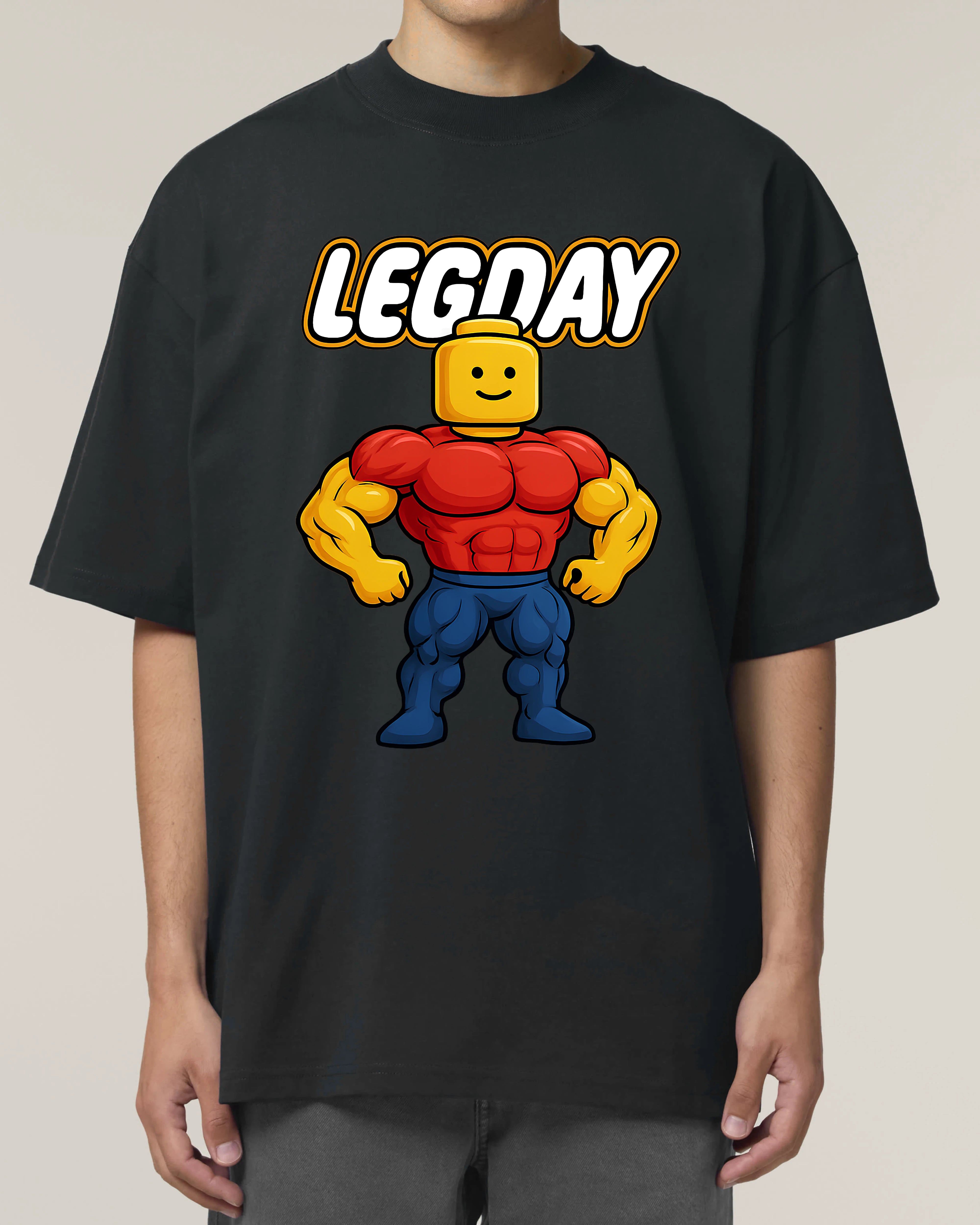 Oversized Legday Pump Cover Shirt in Schwarz – Funshirt mit Spruch – Teeflix