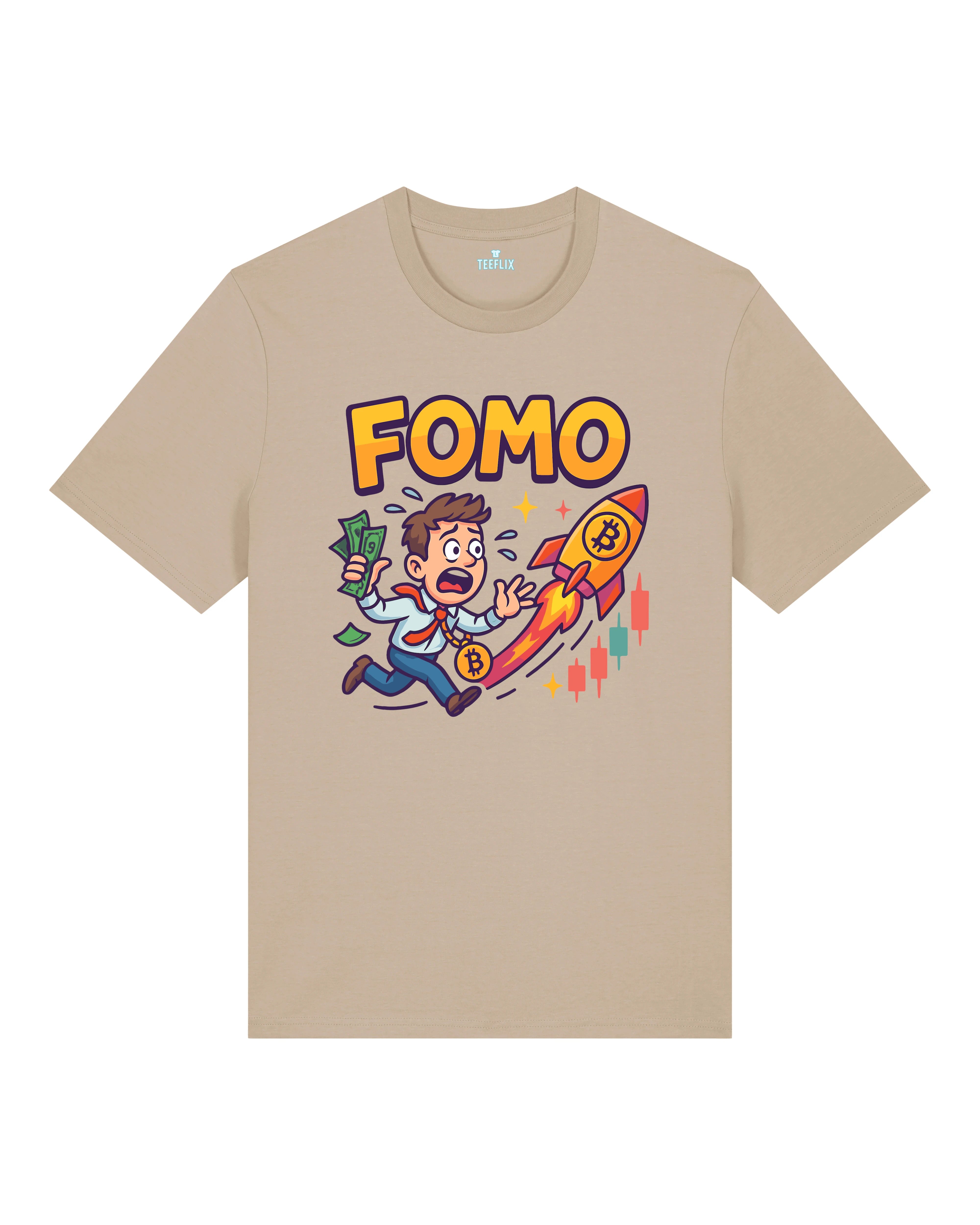 FOMO Bitcoin Rocket Crypto Shirt | Teeflix