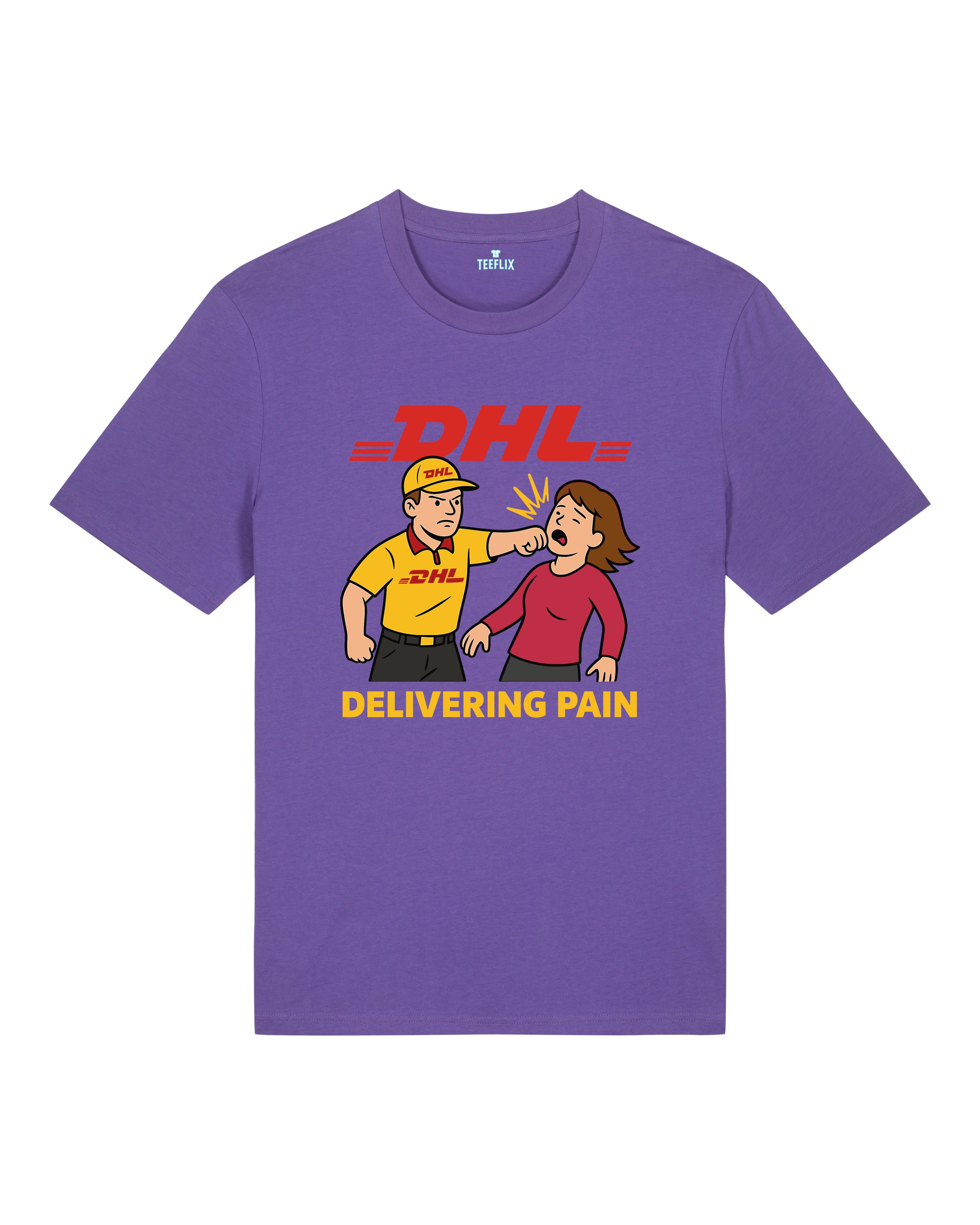 Satire Shirt DHL Parodie Delivering Pain | Teeflix