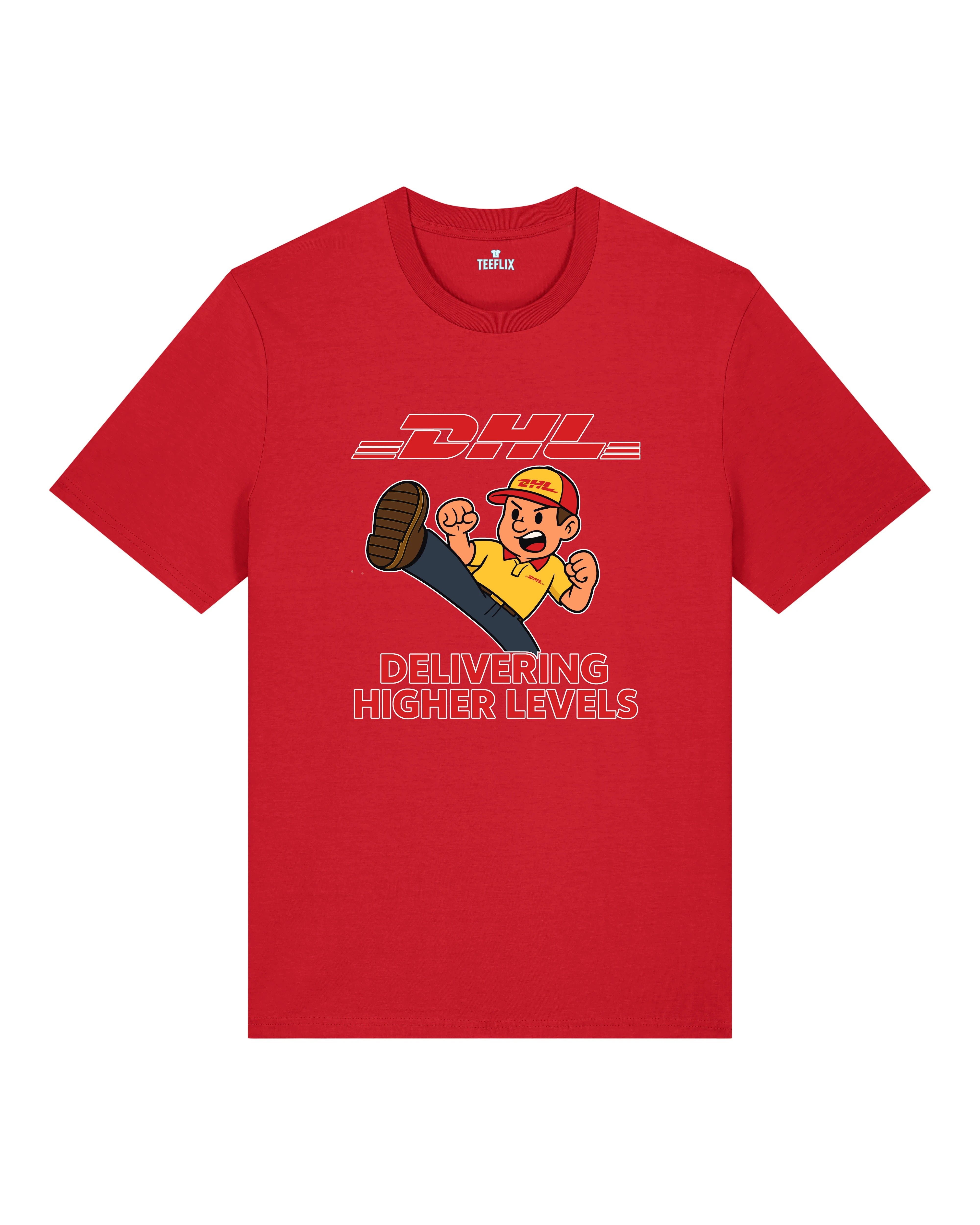 DHL Parodie Delivering Higher Levels Lustiges Shirt | Teeflix