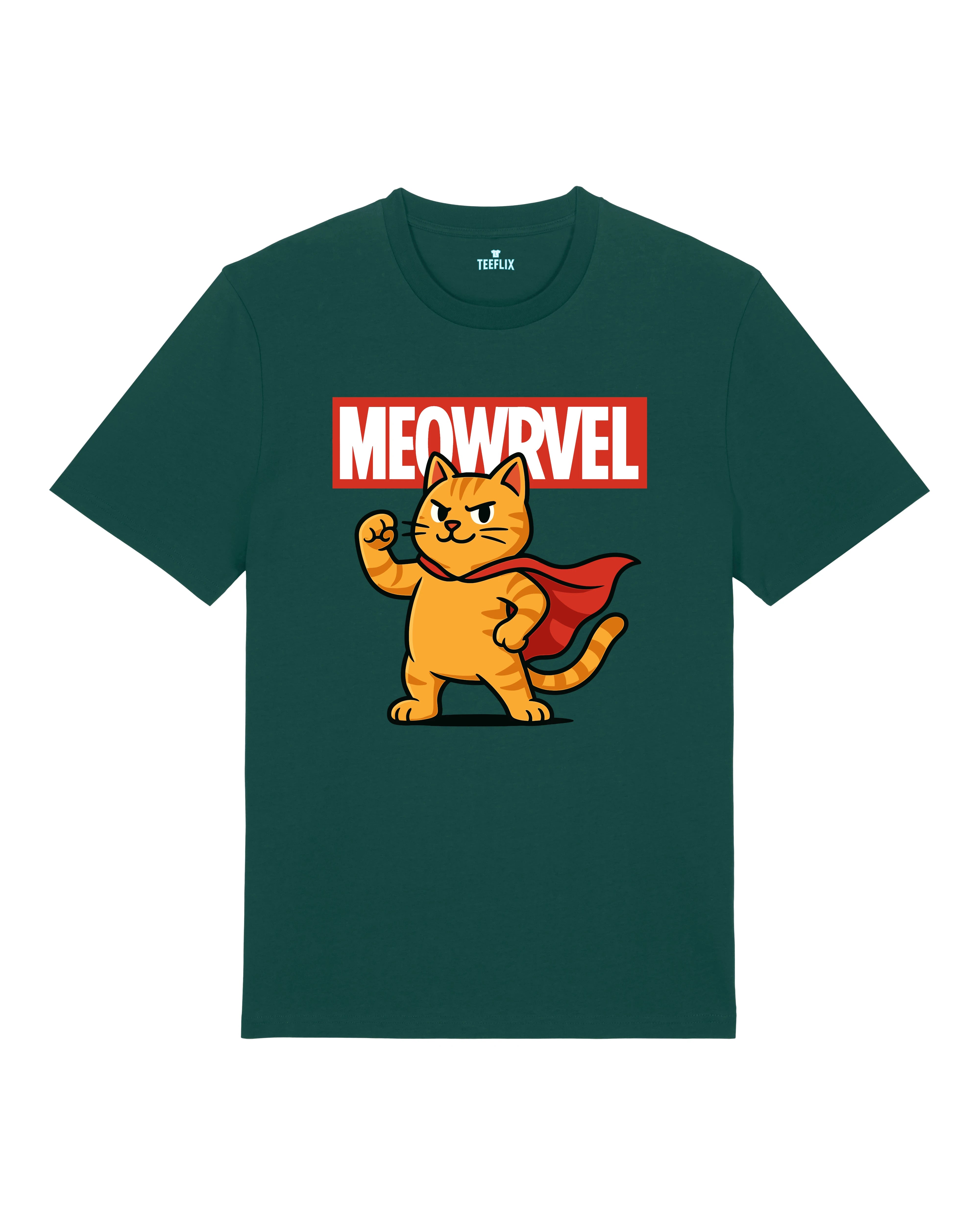 Meowrvel Superheld Lustiges Katzen T-Shirt Spruch | Teeflix