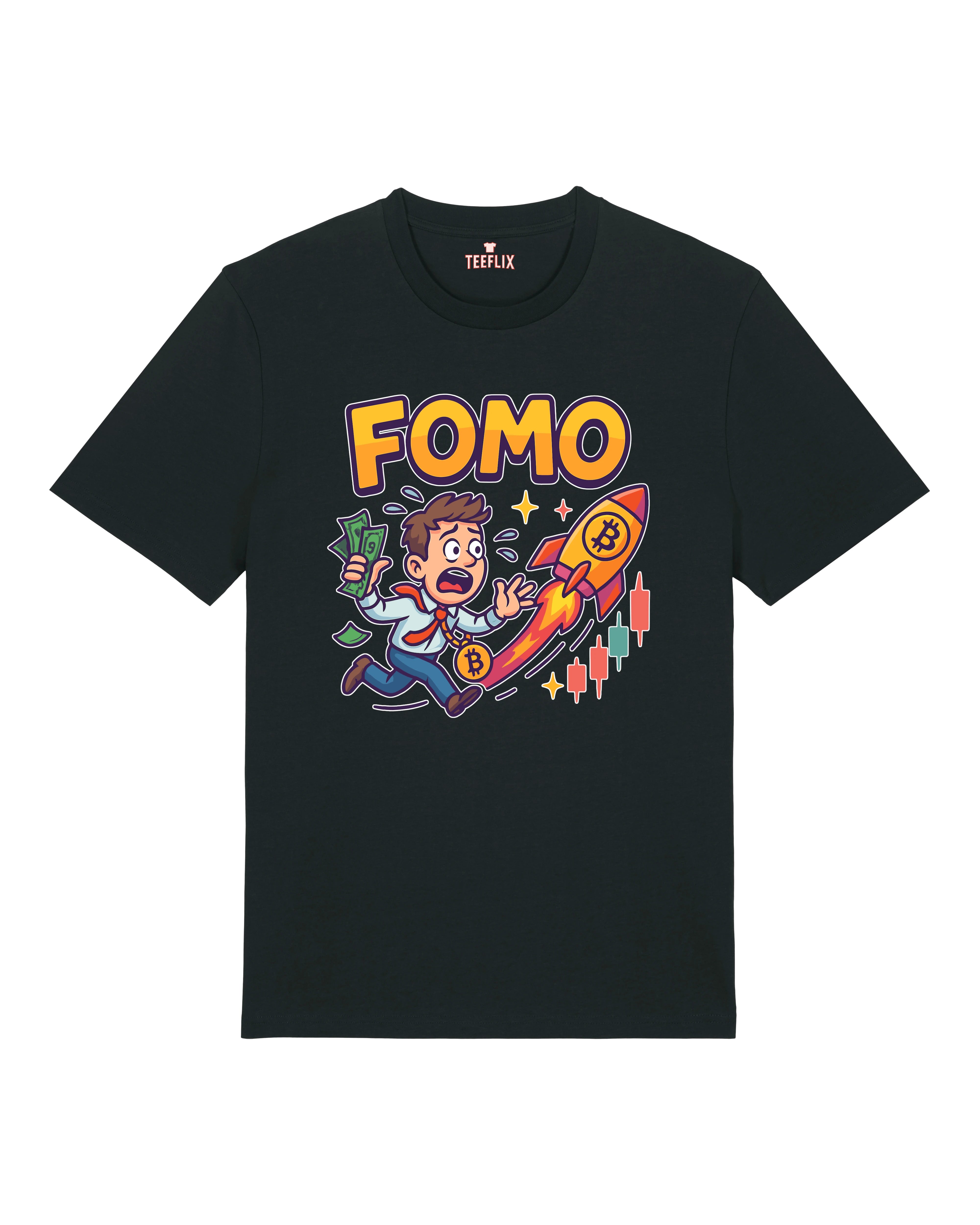 FOMO Bitcoin Rocket Crypto Shirt | Teeflix