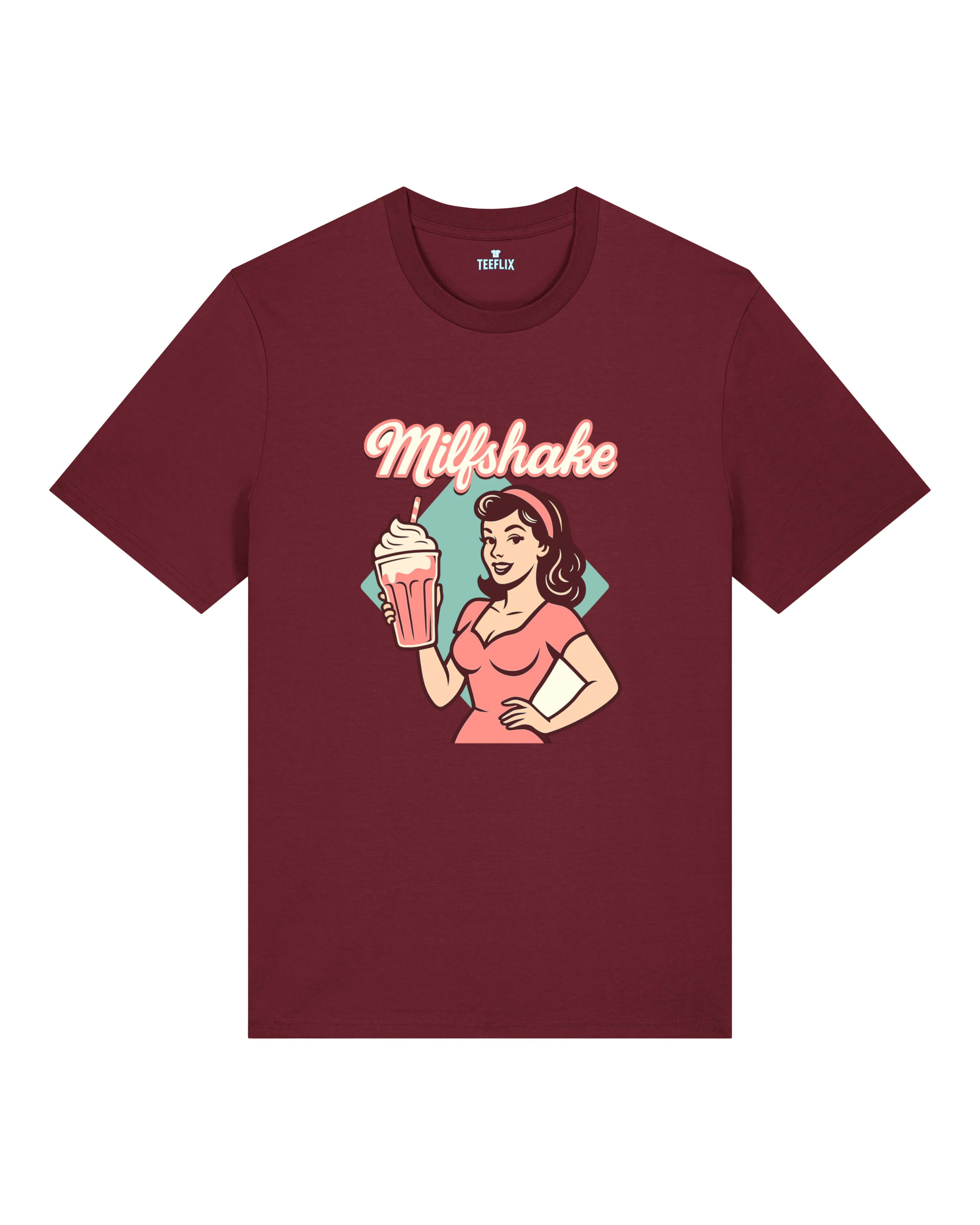 Milfshake T-Shirt Bordeaux Rot lustiges Shirt