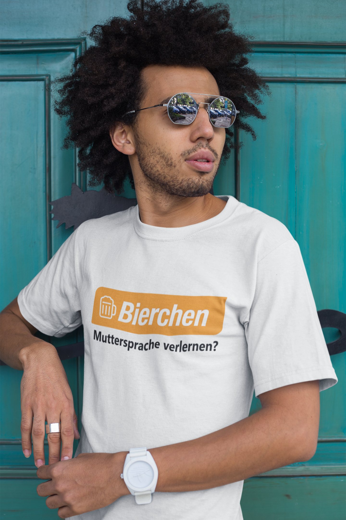 Bierchen Muttersprache Verlernen T-Shirt – Lustiges Sprach- & Bier-Motiv | Teeflix