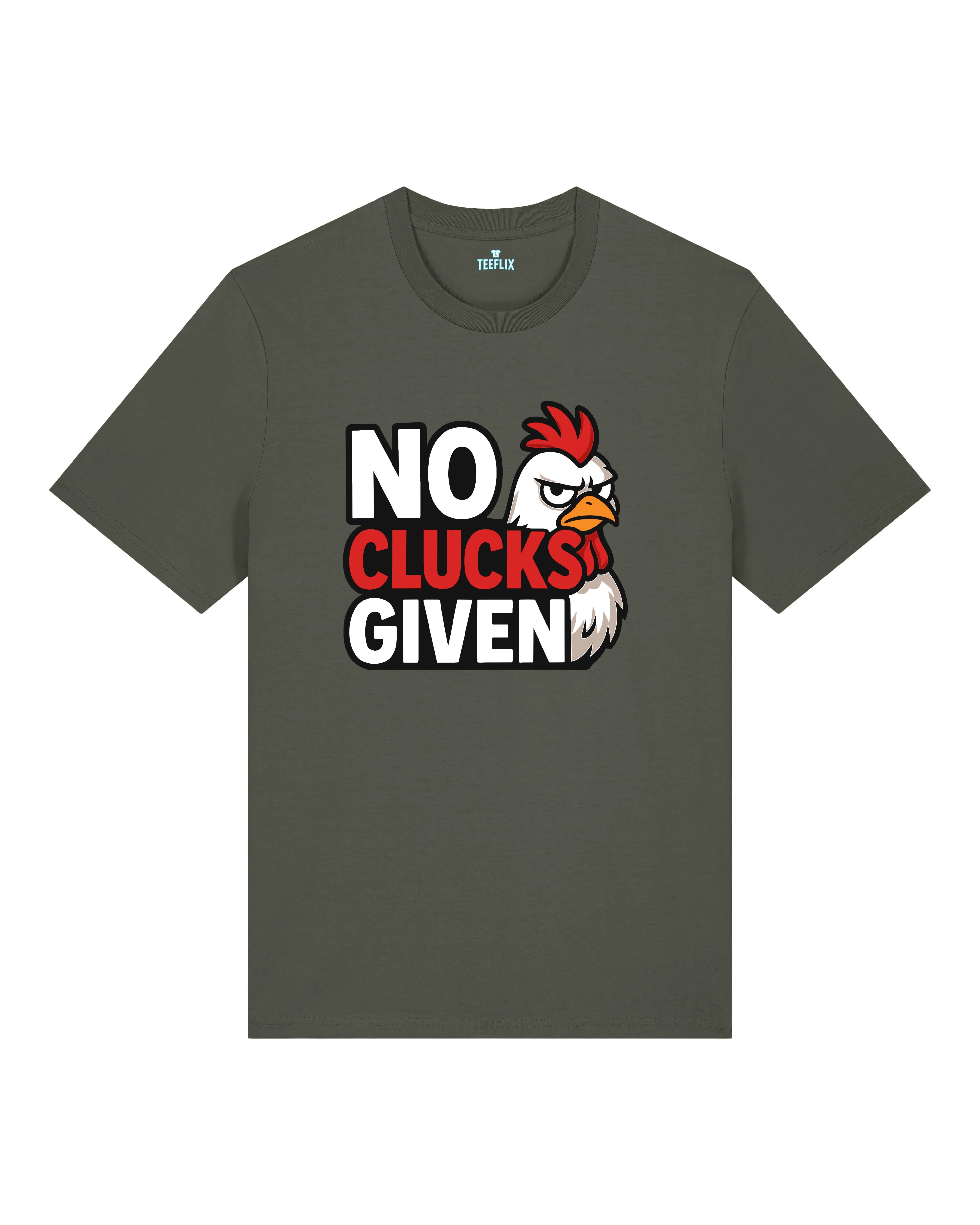 Lustiges Shirt No Clucks Given Khaki – Männer Meme T-Shirt