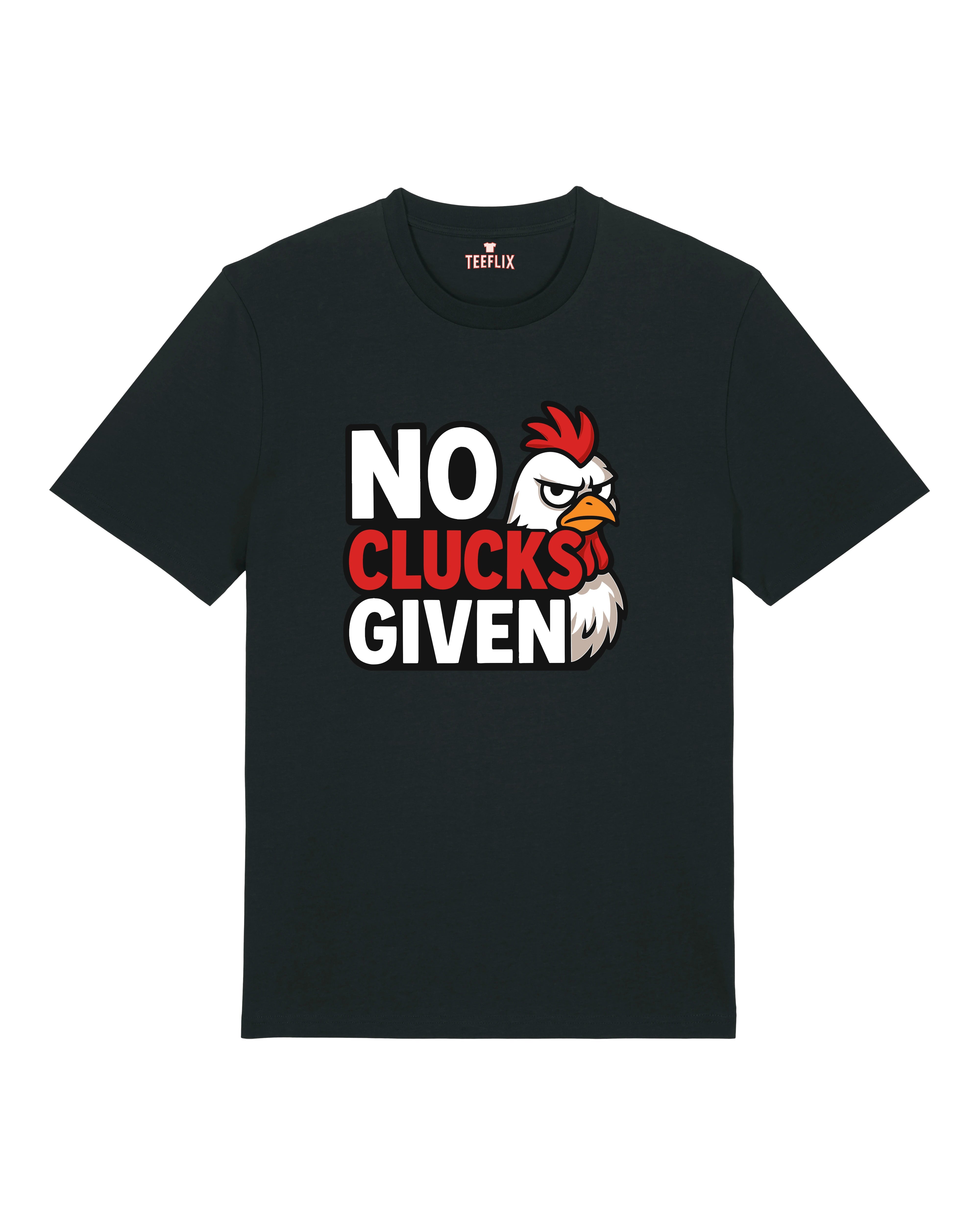 Lustiges Shirt No Clucks Given Schwarz – Lustiges Fun T-Shirt mit Huhn