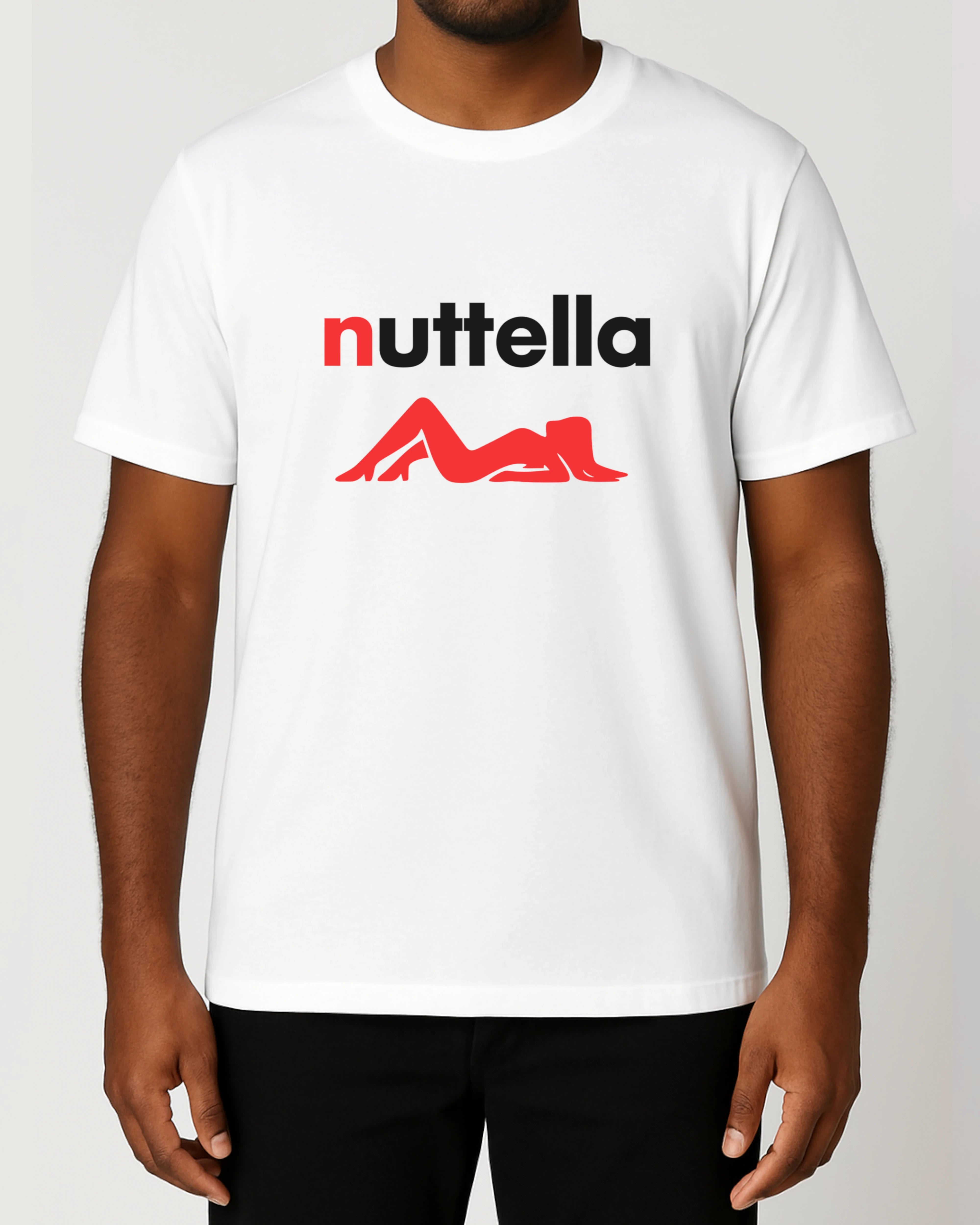 Nuttella Parodie T-Shirt lustig weiß – Teeflix