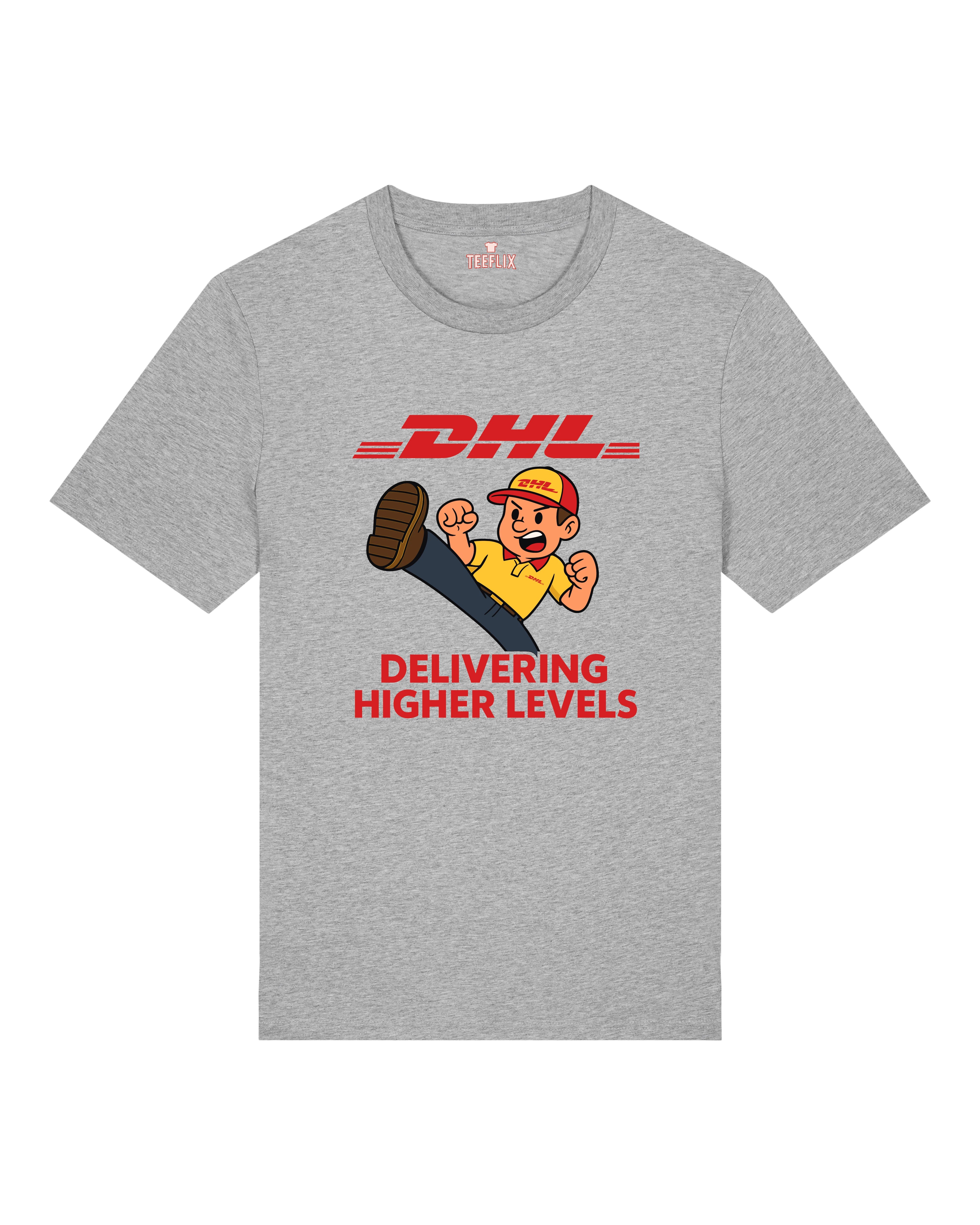DHL Parodie Delivering Higher Levels Lustiges Shirt | Teeflix