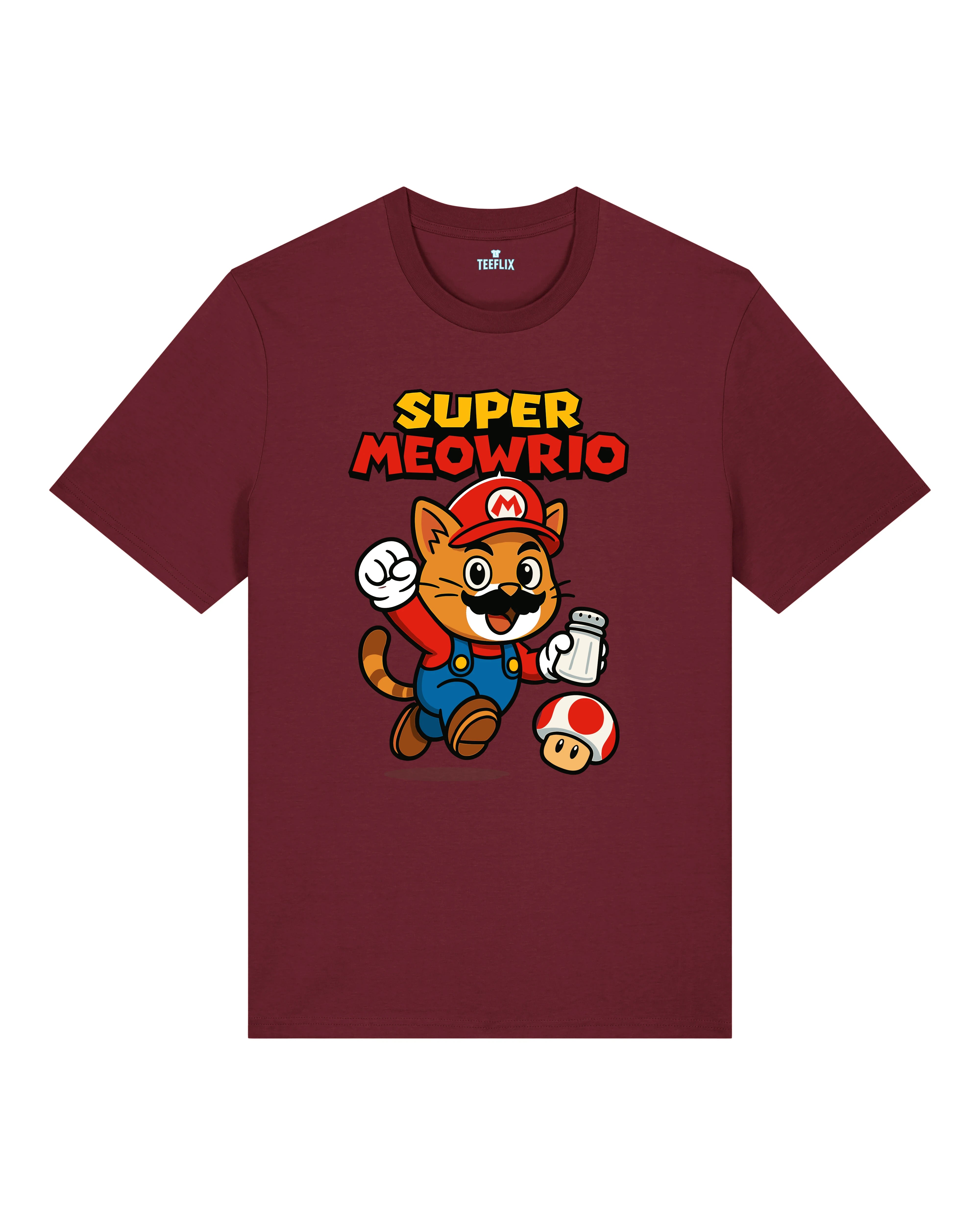 Super Meowrio Katze Lustiges T-Shirt Spruchshirt | Teeflix