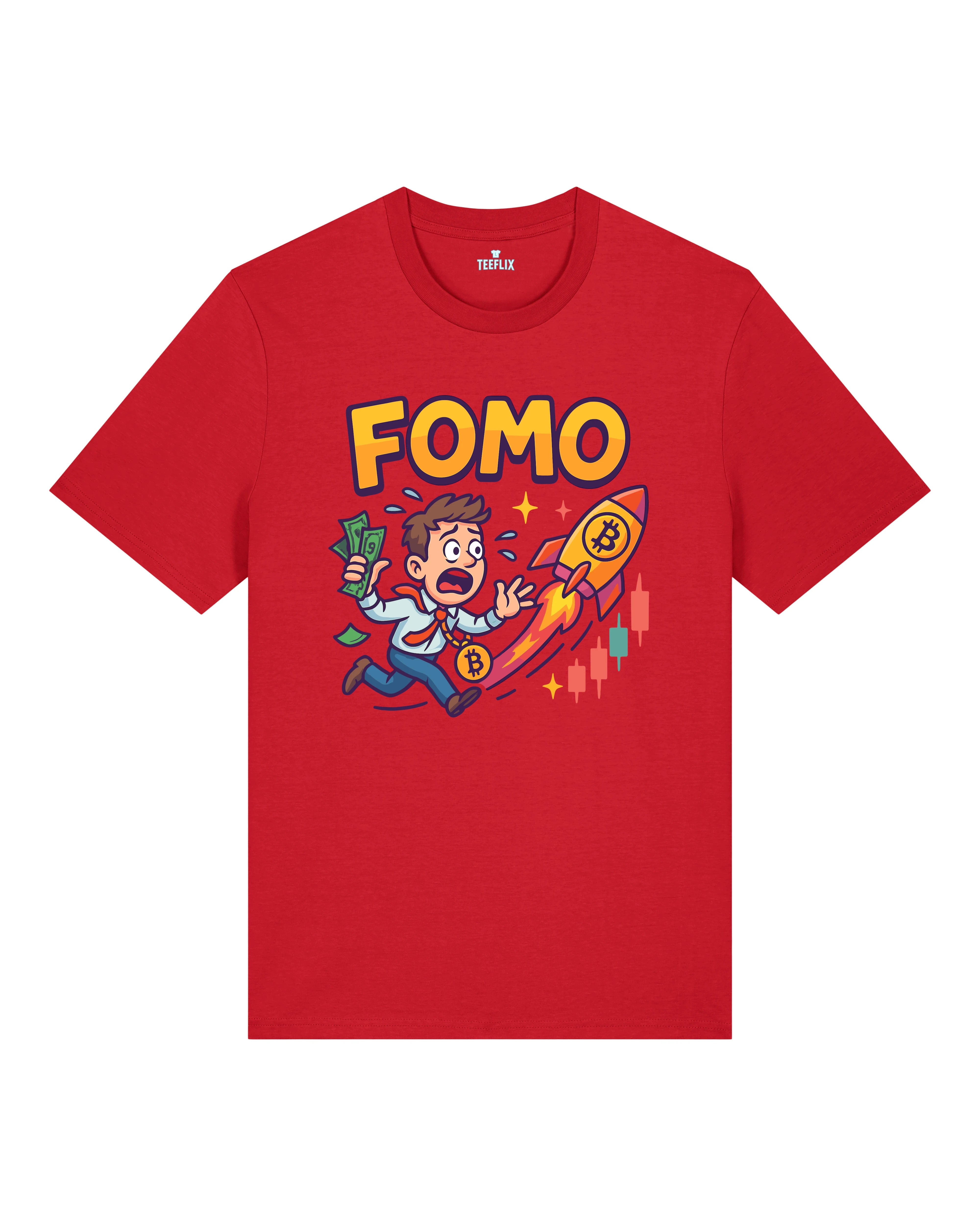 FOMO Bitcoin Rocket Crypto Shirt | Teeflix