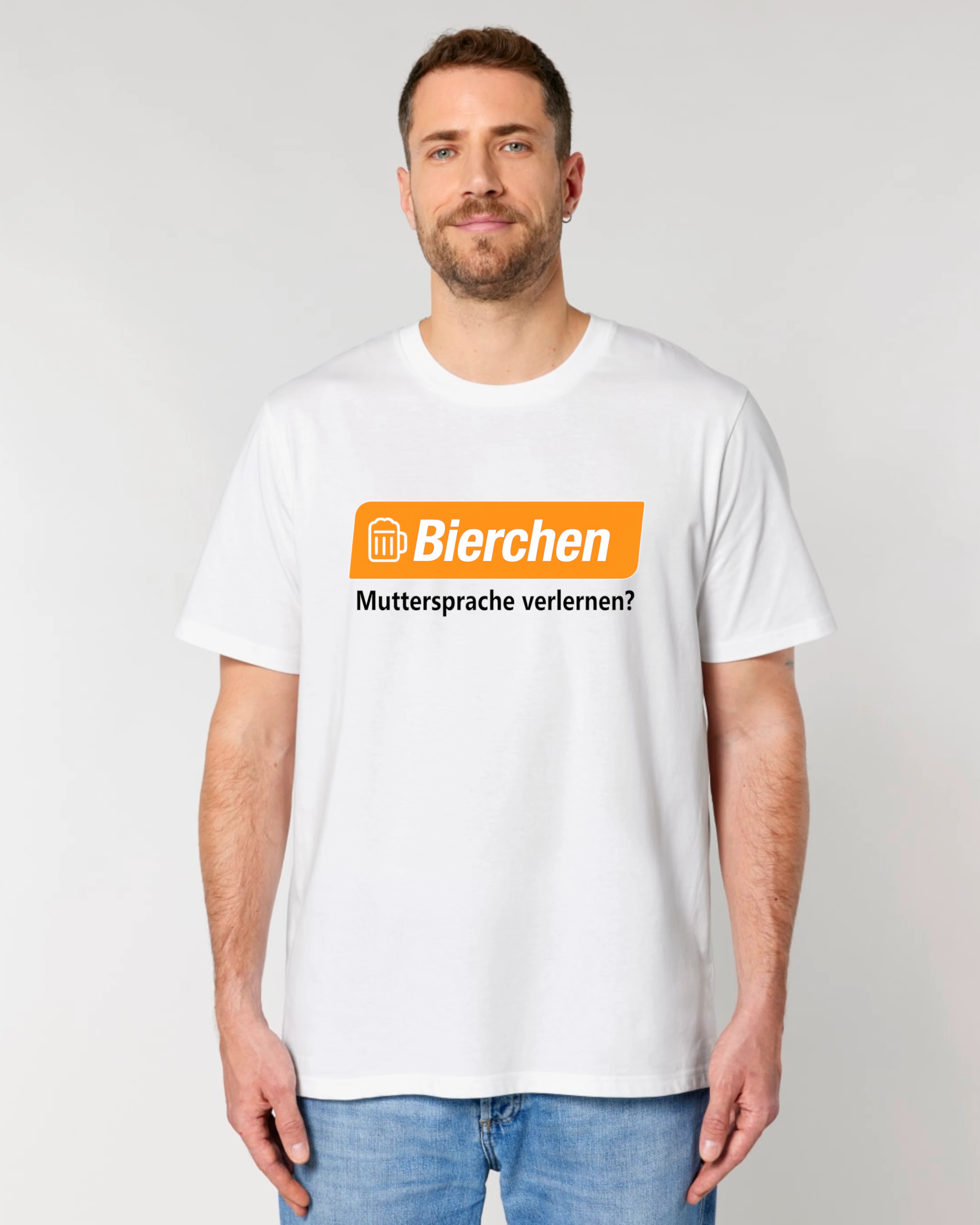 Bierchen Muttersprache Verlernen T-Shirt – Lustiges Sprach- & Bier-Motiv | Teeflix