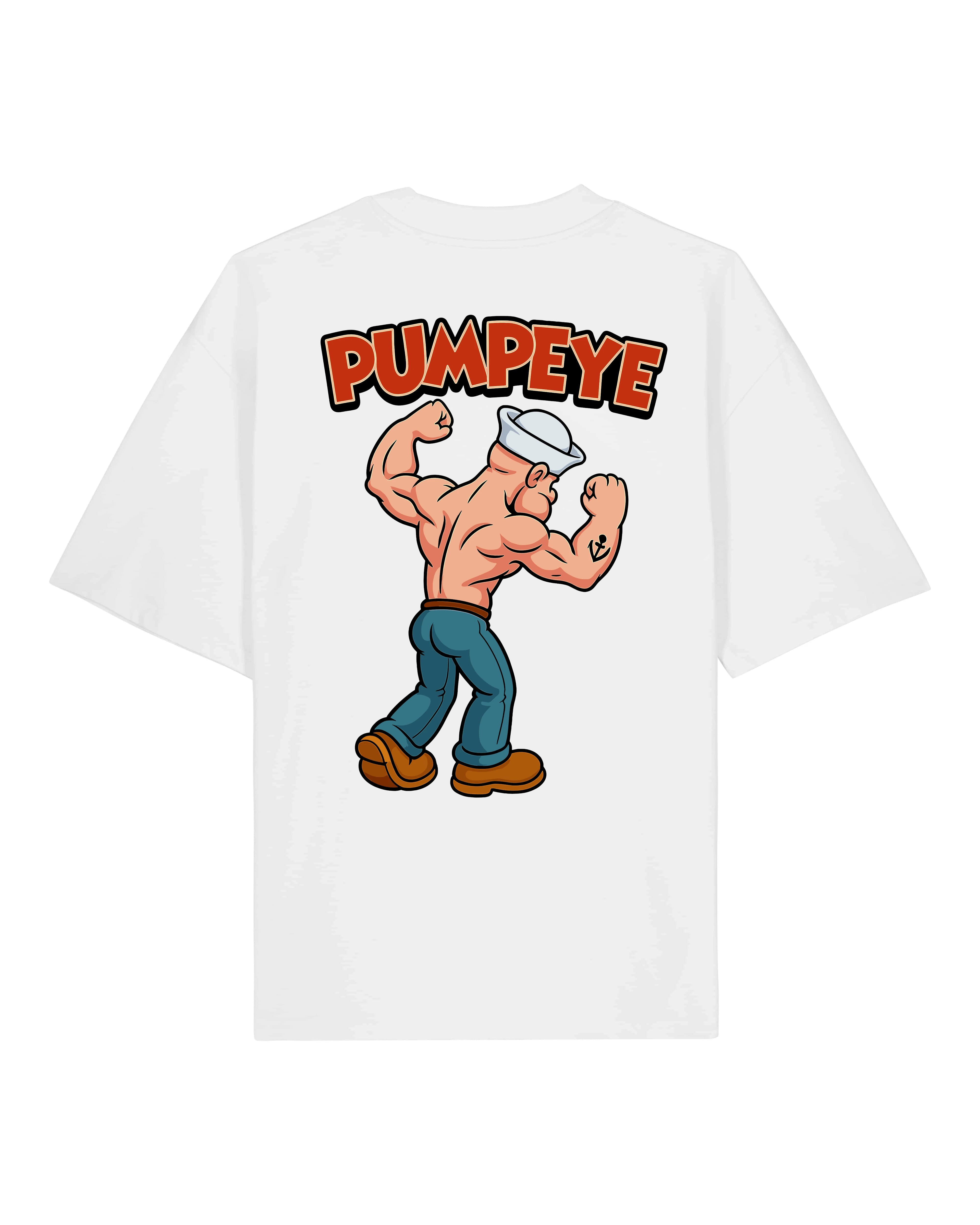 Pumpeye Gym Shirt Weiß Oversized Pump Cover Lustig Fitness Shirt Teeflix