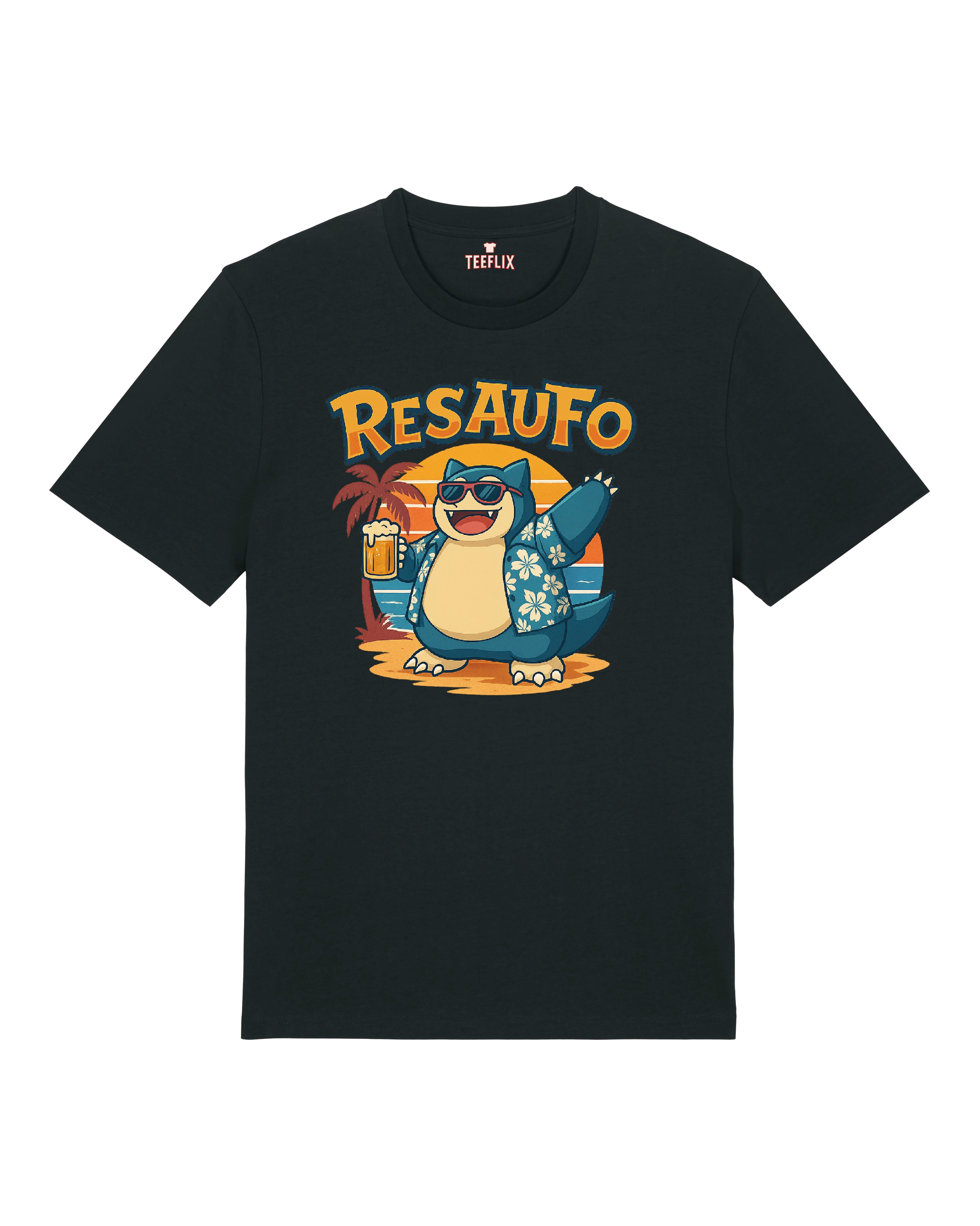 Resaufo Shirt in Schwarz – fun T-Shirt mit Spruch, Normal Fit – Teeflix