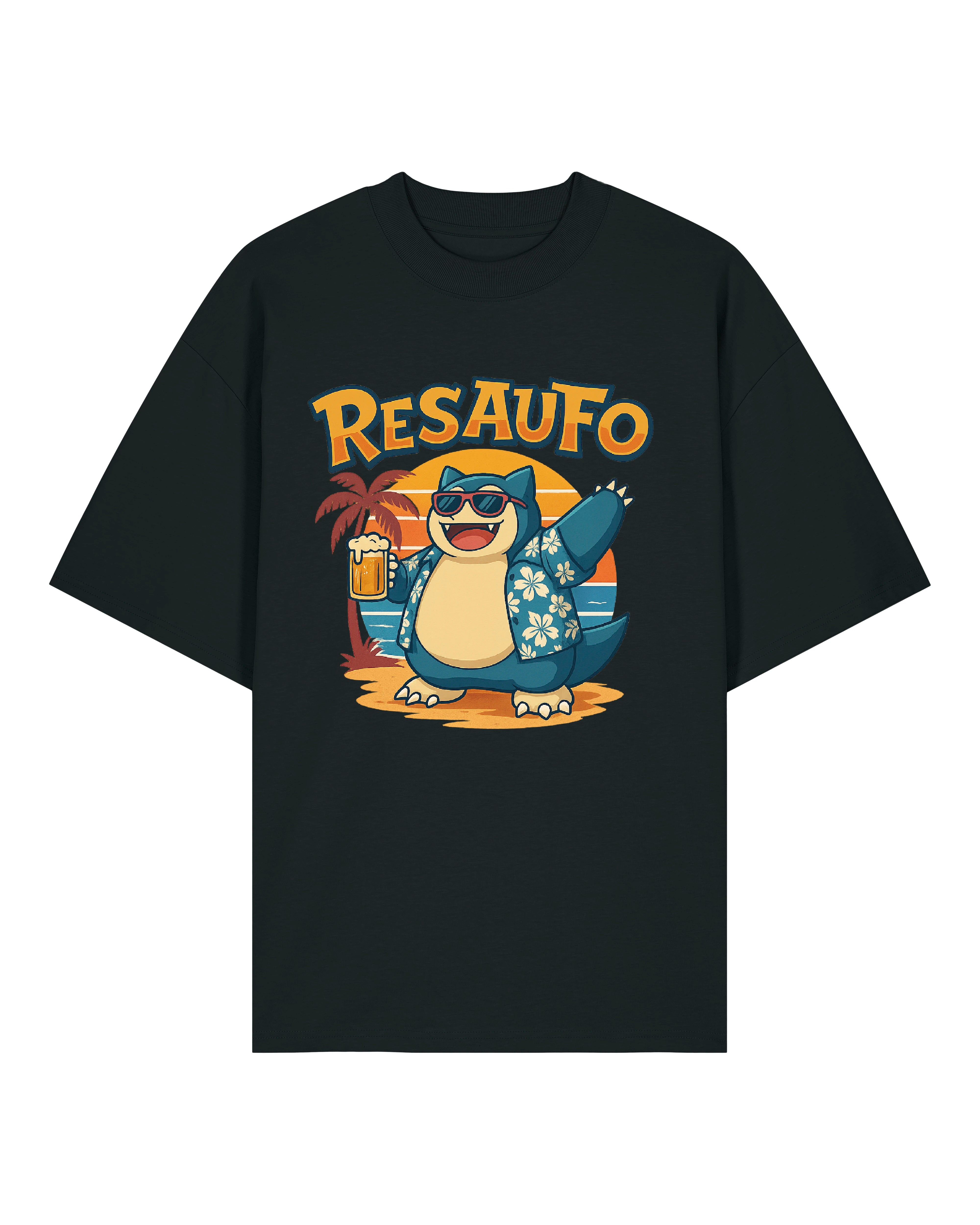 Oversized Resaufo Shirt in Schwarz – T-Shirt lustiger Spruch – Teeflix
