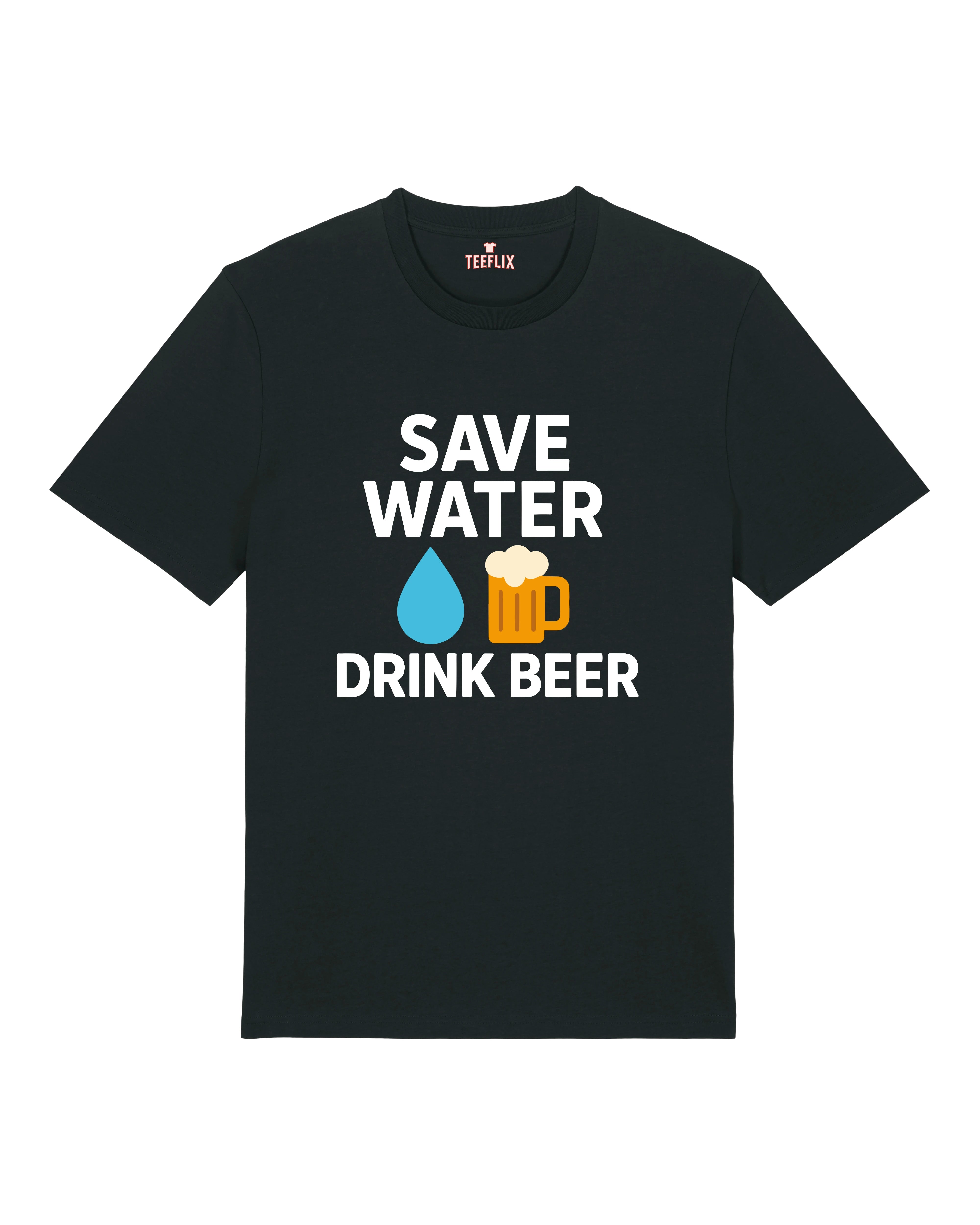 Save Water Drink Beer Shirt Schwarz – Lustiges Männer & Frauen T-Shirt