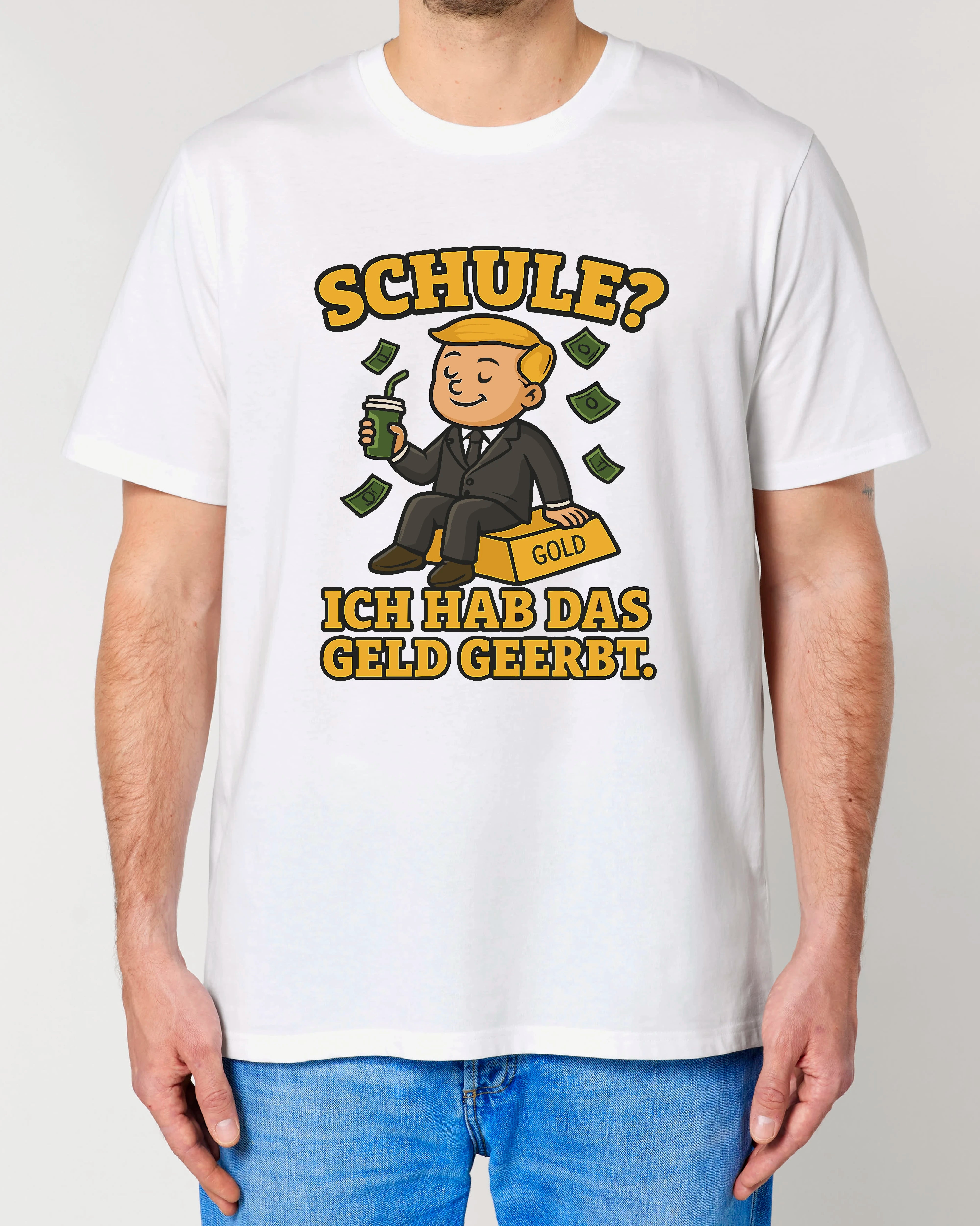 schule spruch shirt, geerbt geld shirt, lustiges t-shirt, sprüche t-shirt, satire kleidung, oversized shirt, schwarzes shirt lustig, funny unisex shirt