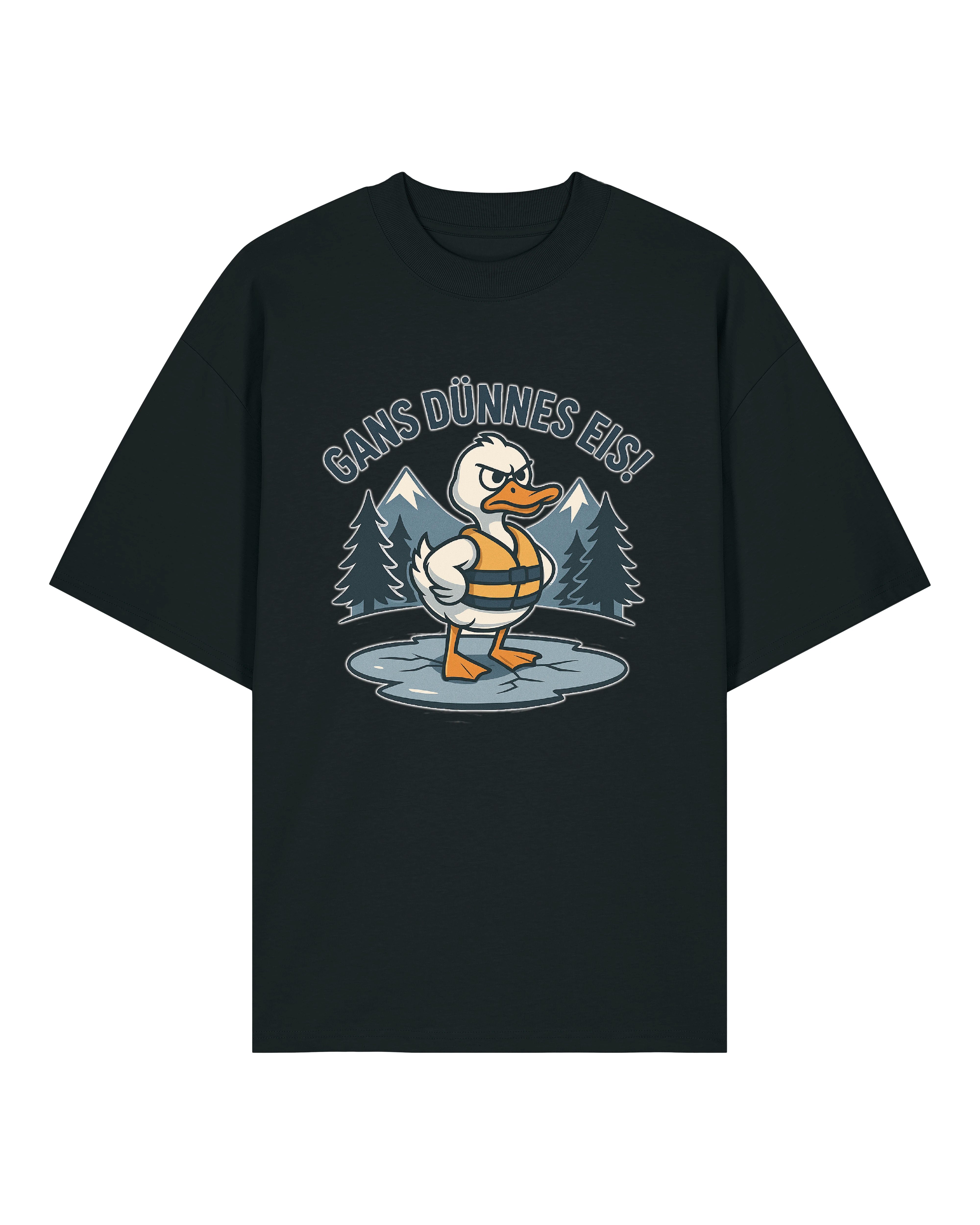Gans Dünnes Eis! - Premium Shirt Unisex