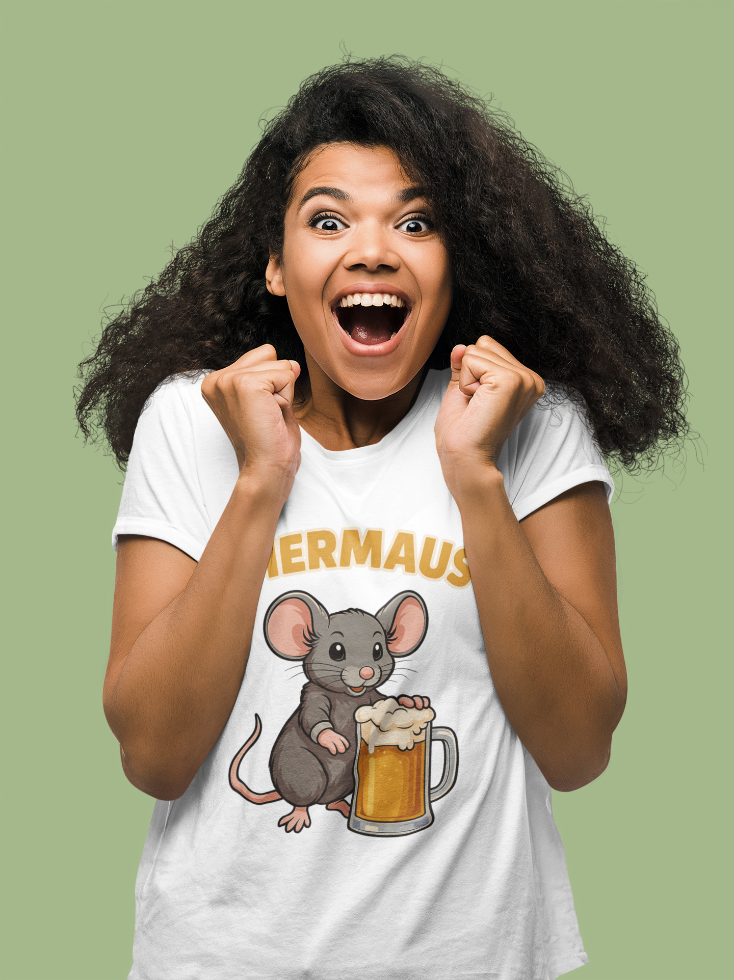 Biermaus T-Shirt – Lustiges Bier-Shirt mit Maus-Motiv | Teeflix