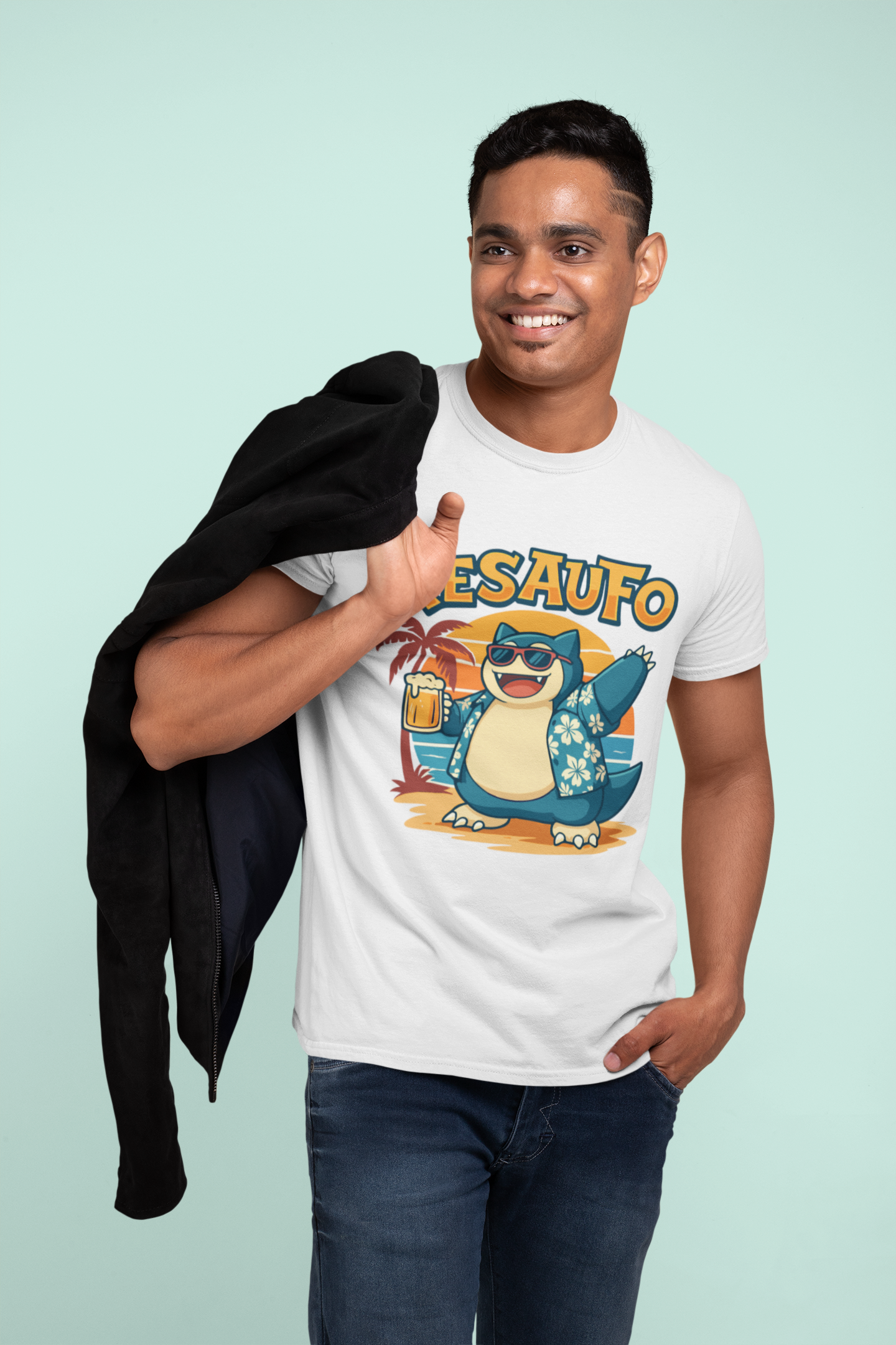 Resaufo – Snorlax Party T-Shirt für Festival & Saufurlaub | Teeflix