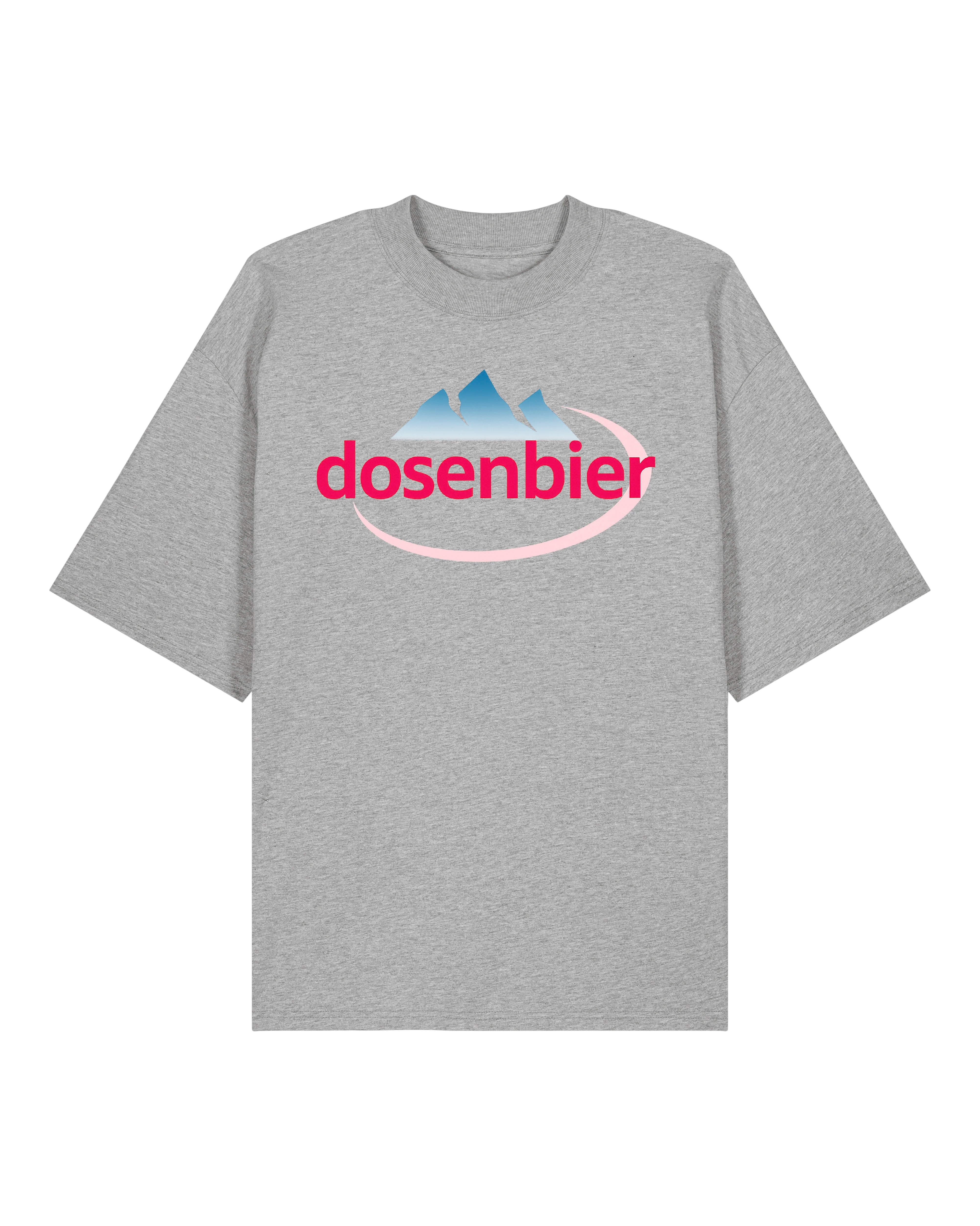 Oversized graues Festival-Shirt mit lustigem Bier-Spruch, Teeflix