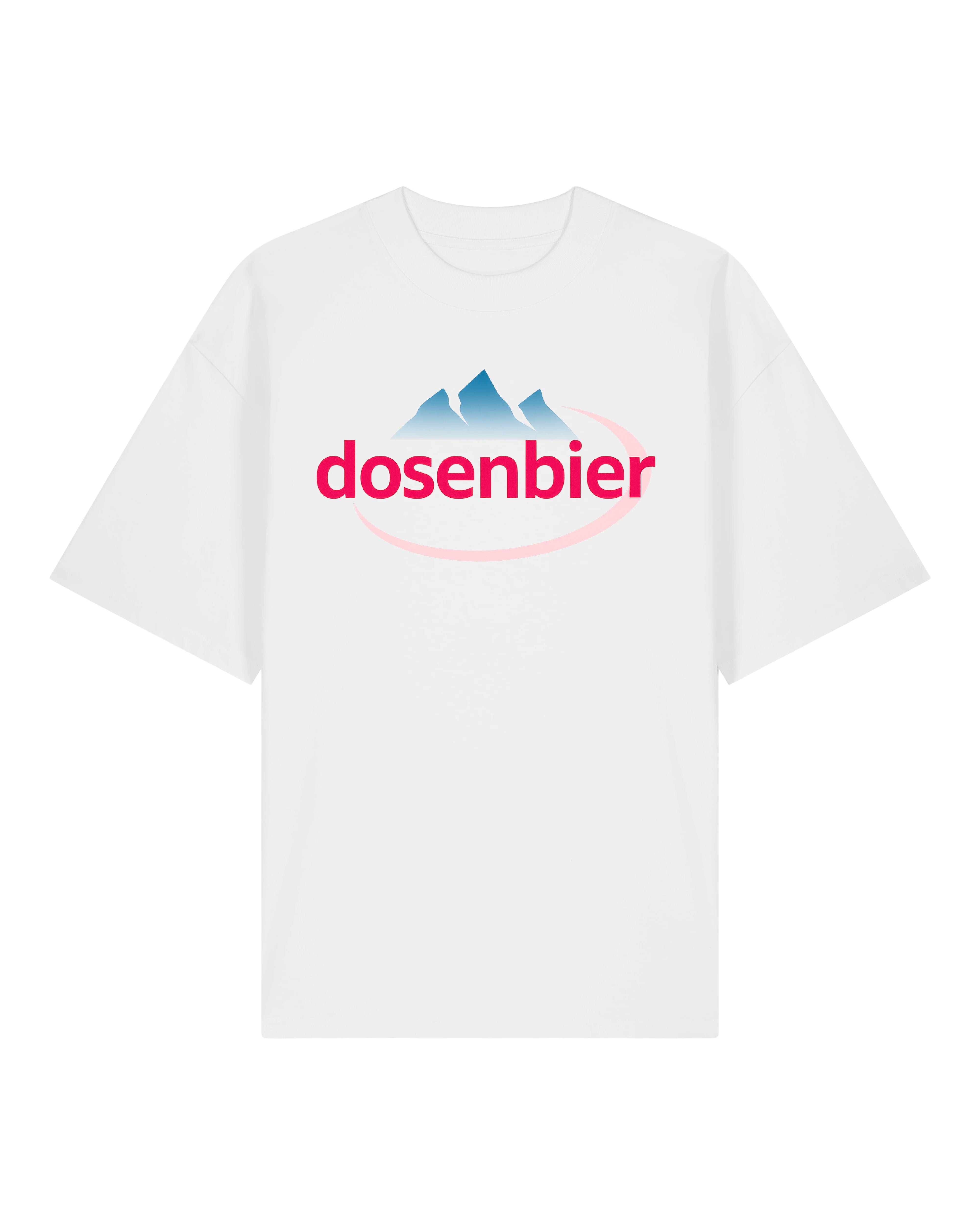Oversized Shirt in Weiß mit Dosenbier-Motiv & Spruch, Saufshirt von Teeflix