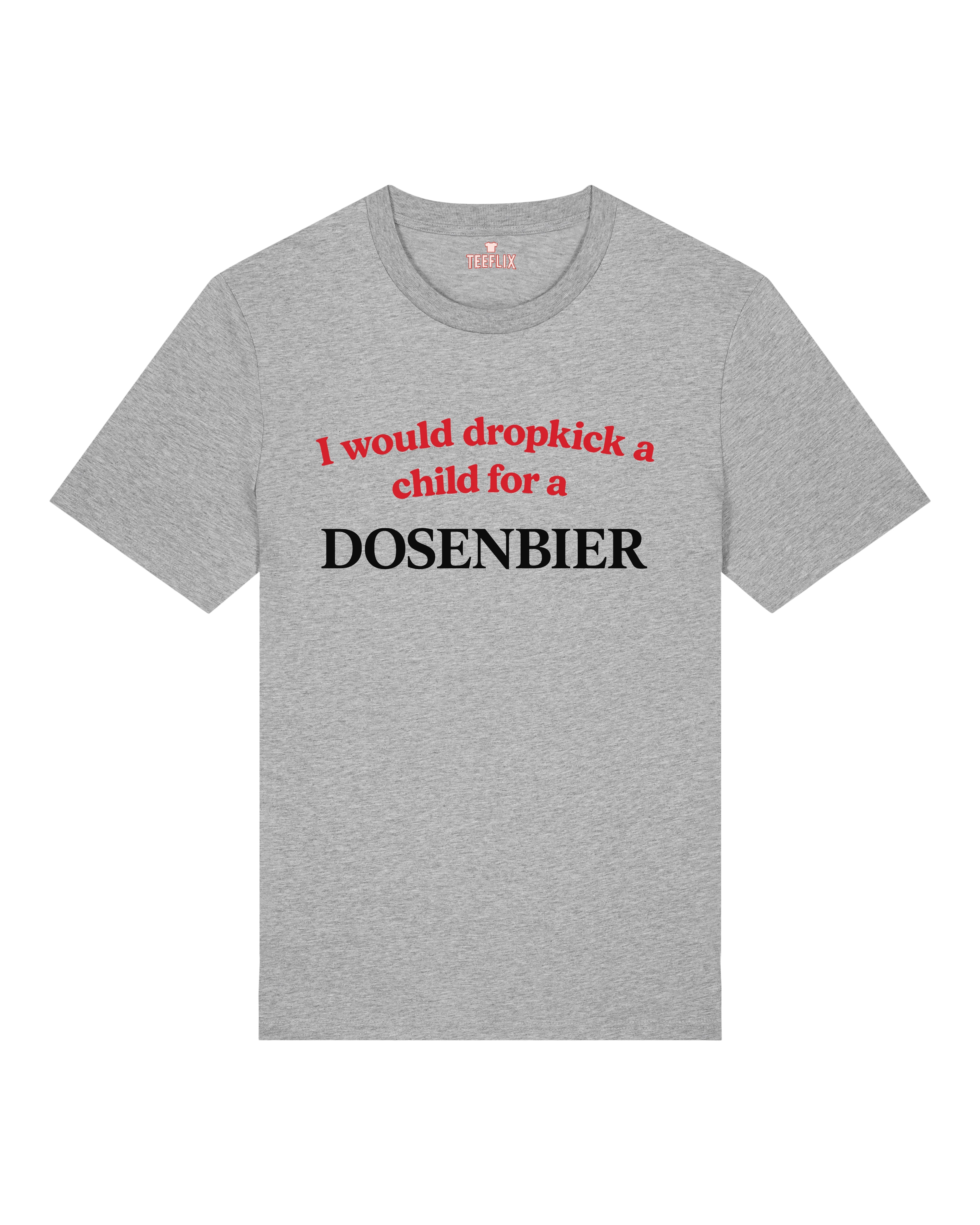 Graues T-Shirt mit Festival-Meme & ironischem Dosenbier-Spruch, Teeflix Unisex Fit
