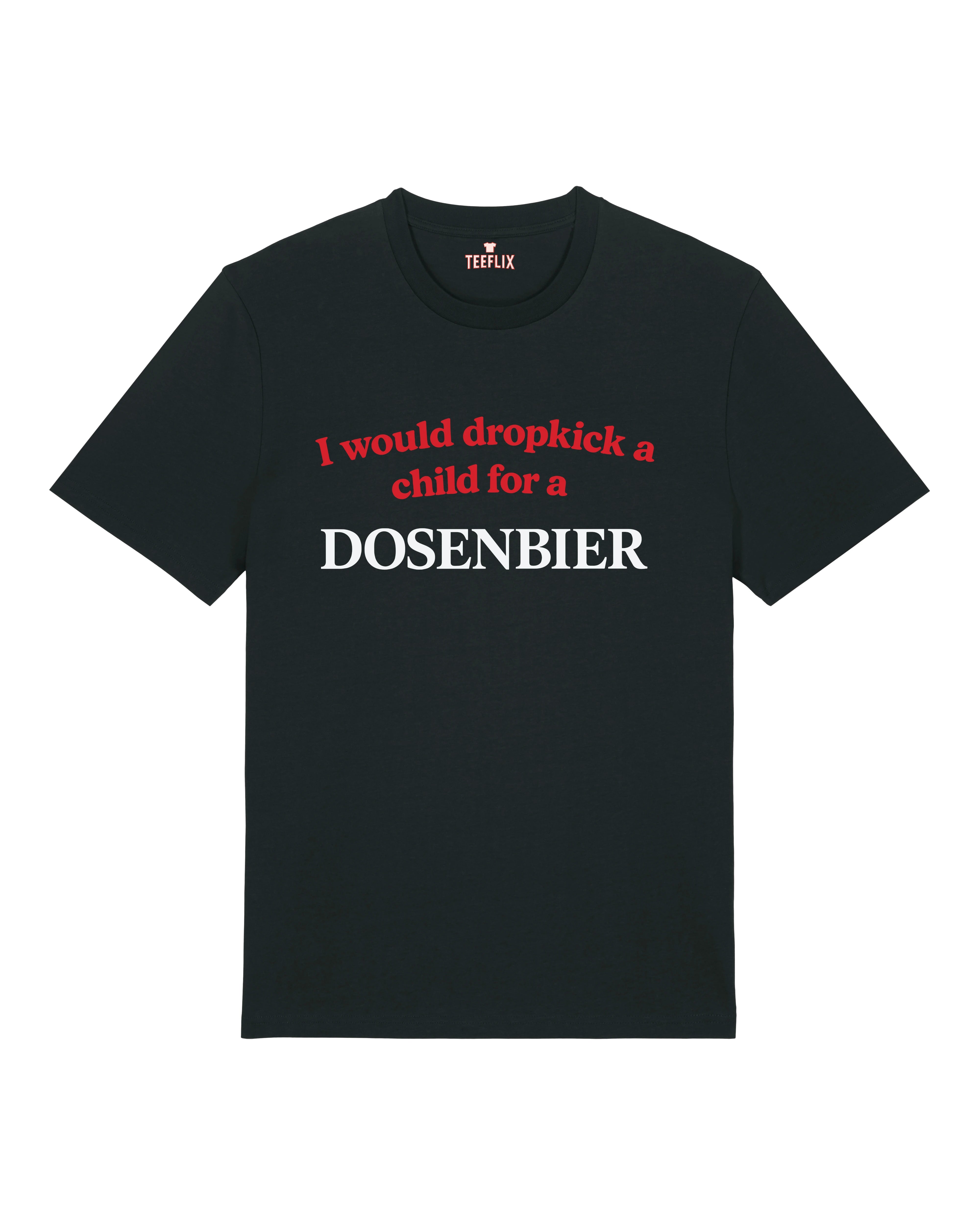 Schwarzes Party-T-Shirt mit Dropkick Dosenbier Design, Normal Fit, Teeflix Shirt
