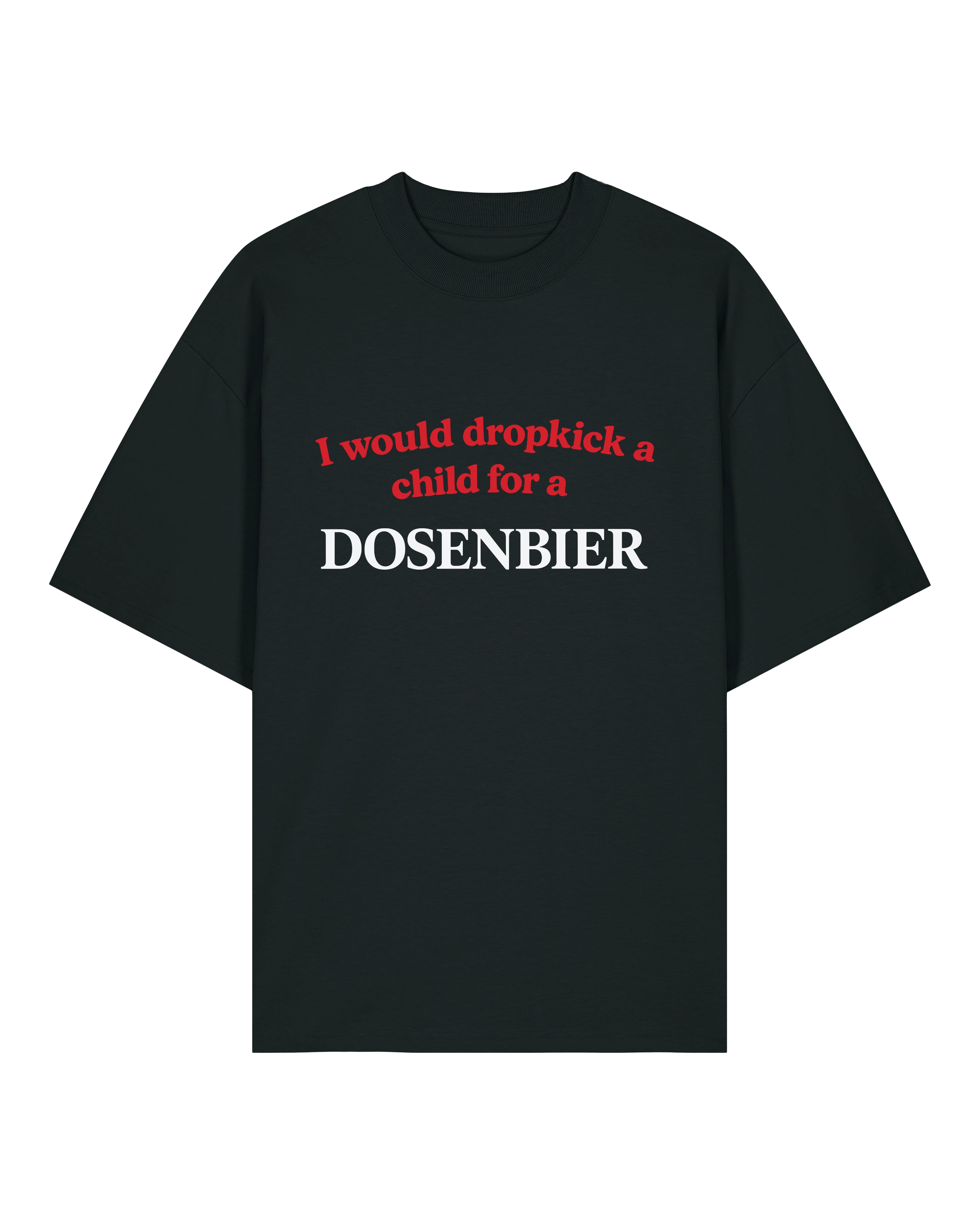 Oversized T-Shirt in Schwarz mit Meme-Print & Bierwitz, Festival-Statement von Teeflix