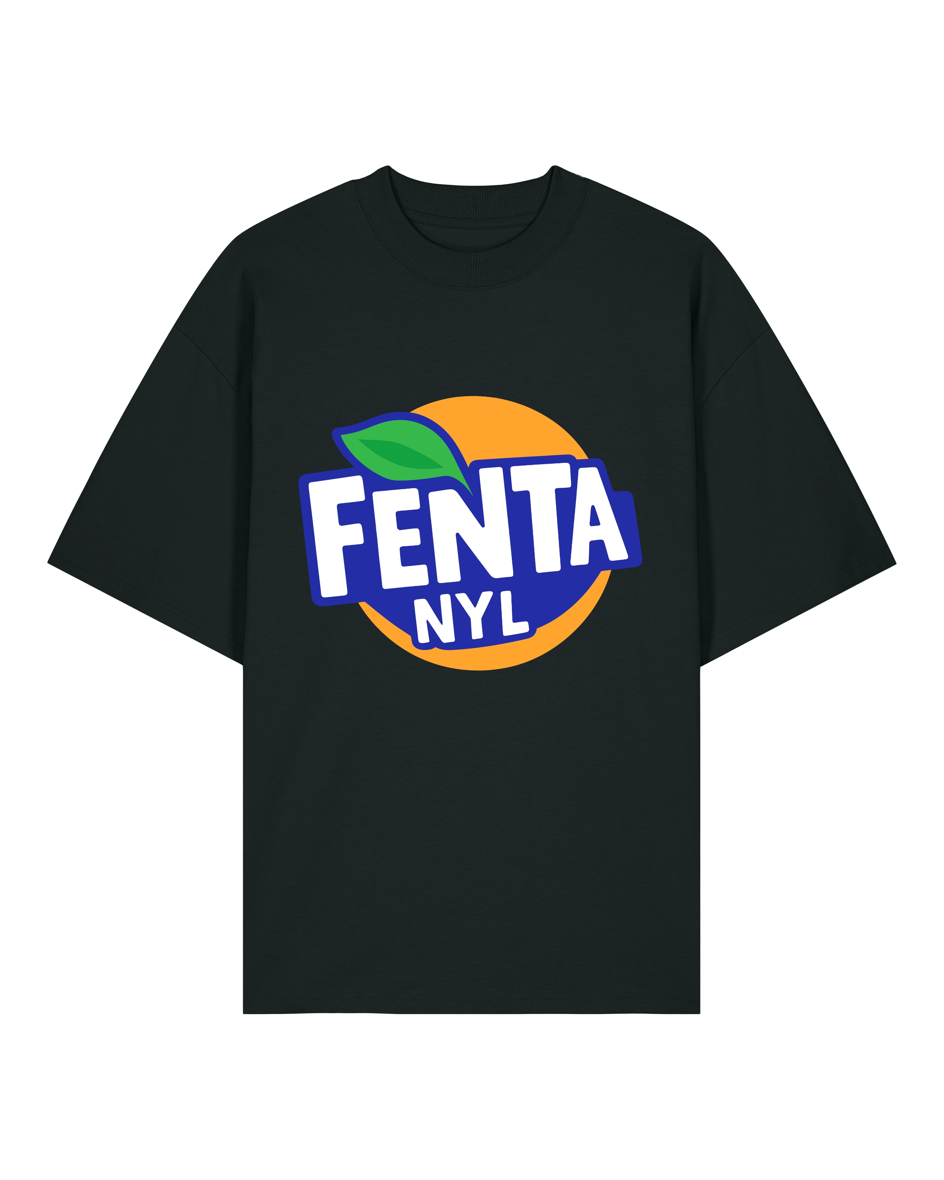 Oversized schwarzes T-Shirt mit sarkastischem Drogen-Motiv, schwarzer Humor Shirt von Teeflix